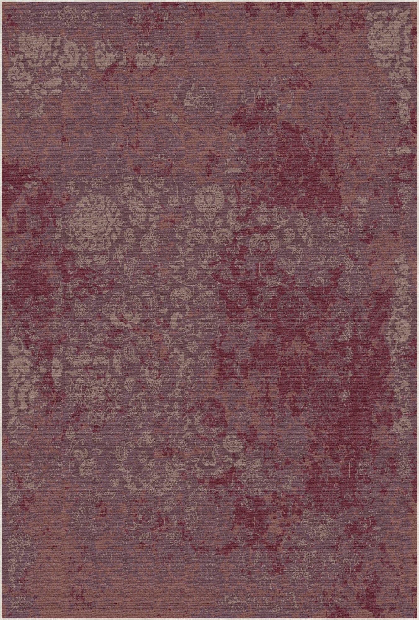 Sanguine Shadow Erased Rug