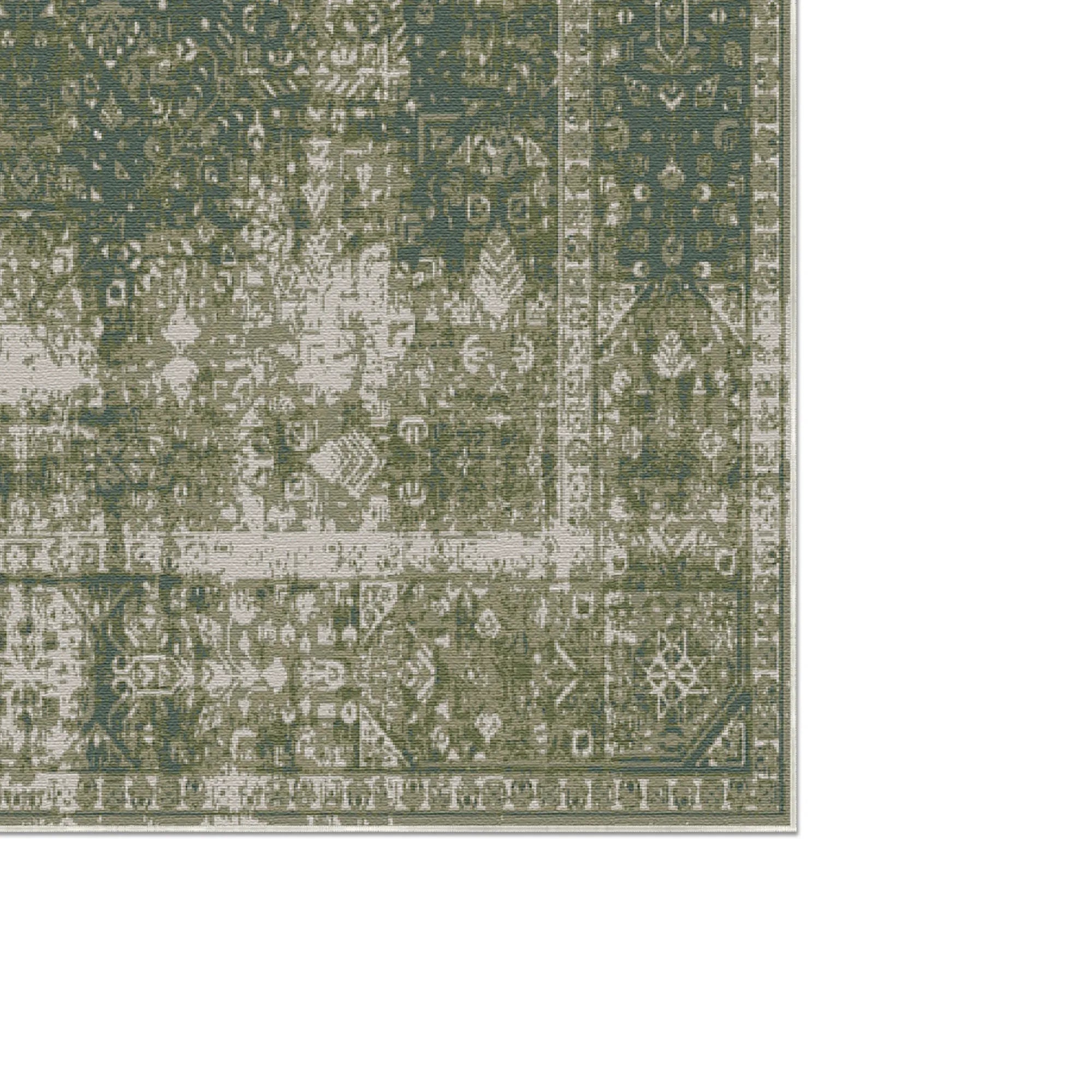 Mossy Sanctuary Geometric Rug