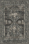 Midnight Cave Vintage Washable Rug Black