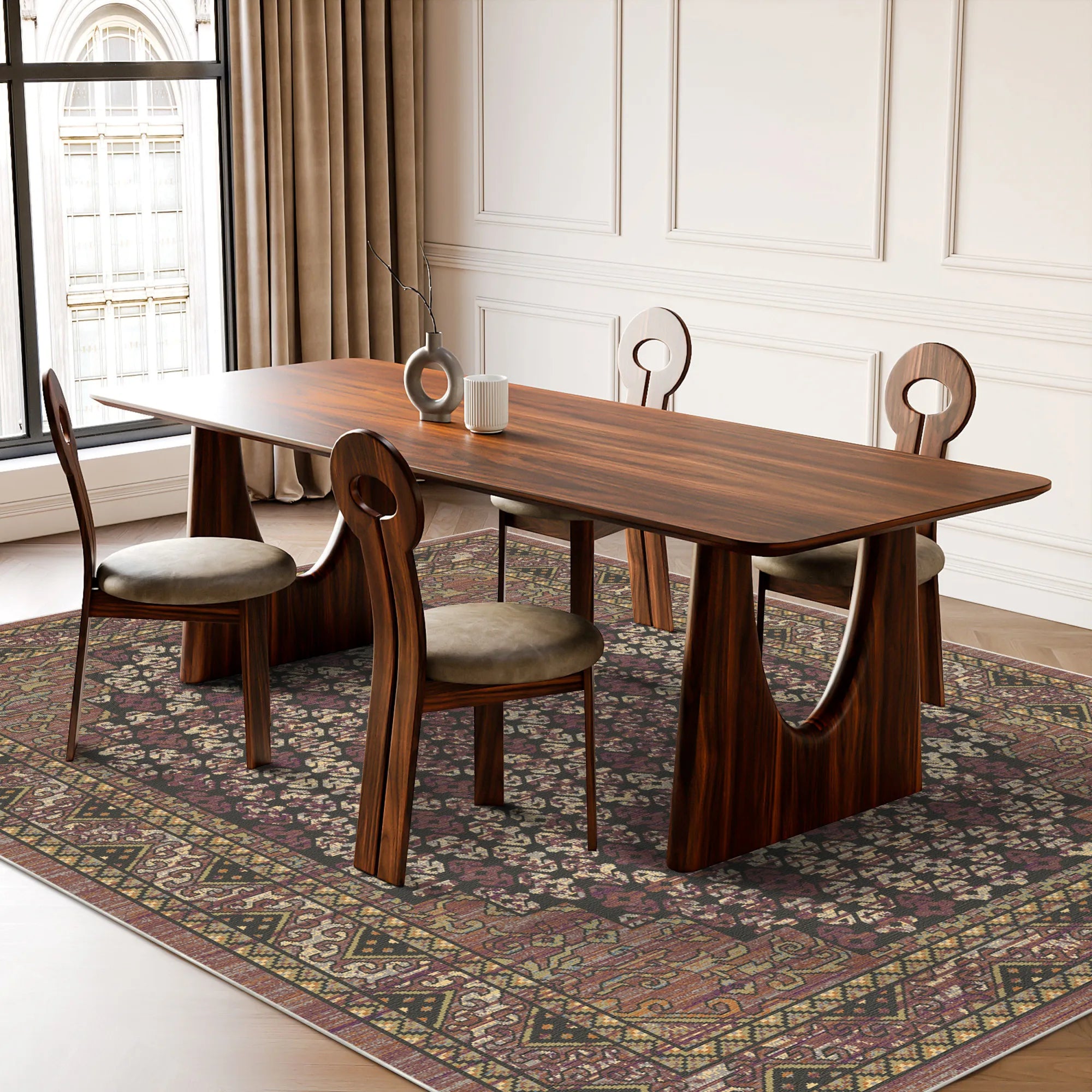 Nomadic Hearth Medallion Rug