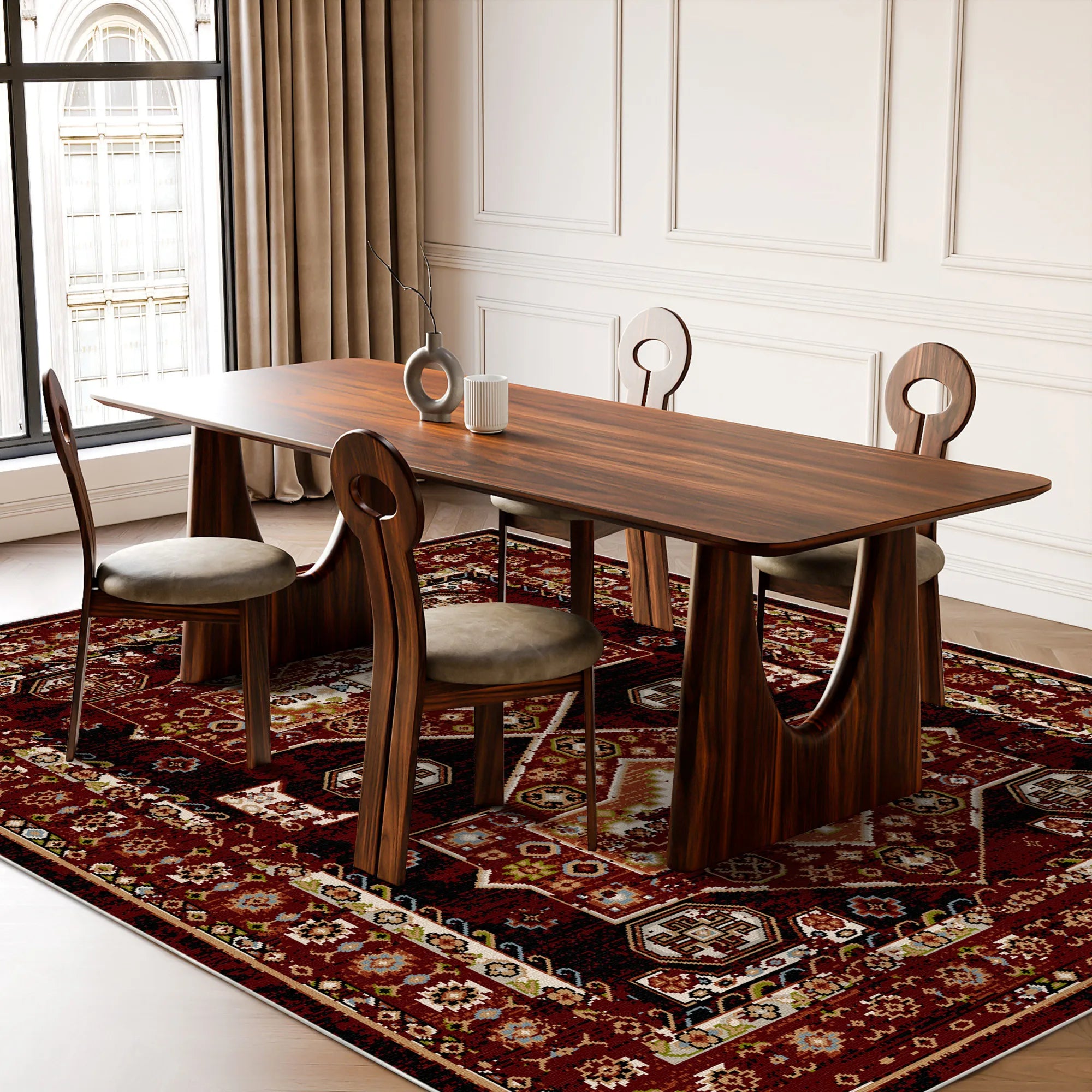 Crimson Shiraz Vintage Washable Rug