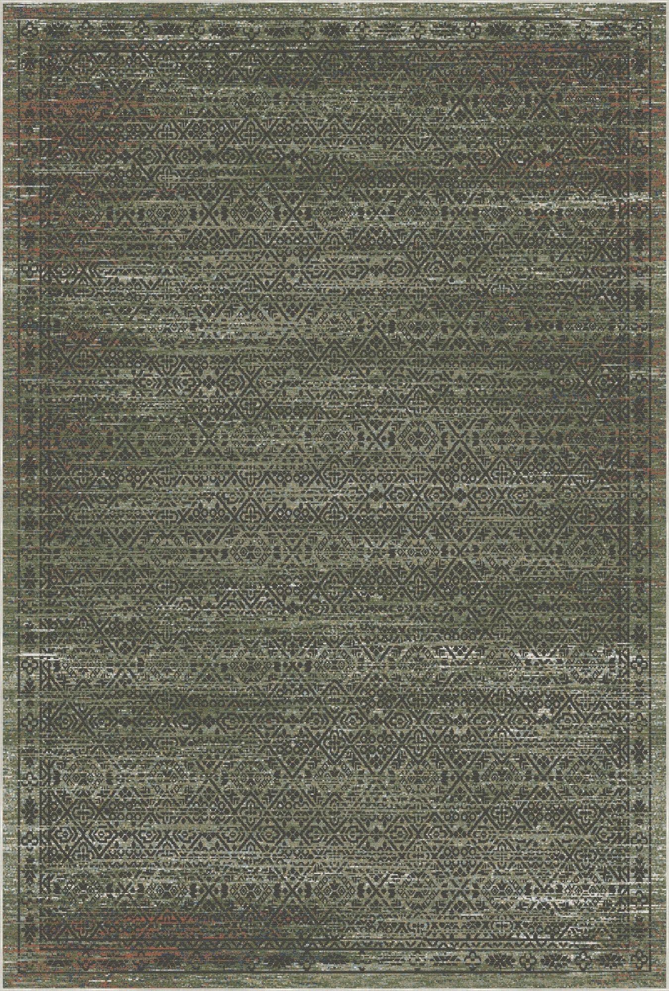 Verdant Cipher Geometric Rug