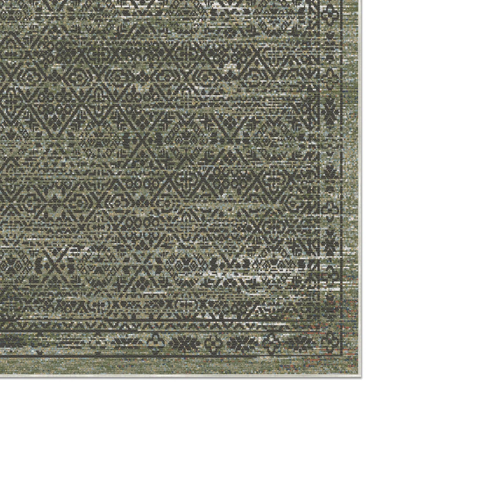 Verdant Cipher Geometric Rug