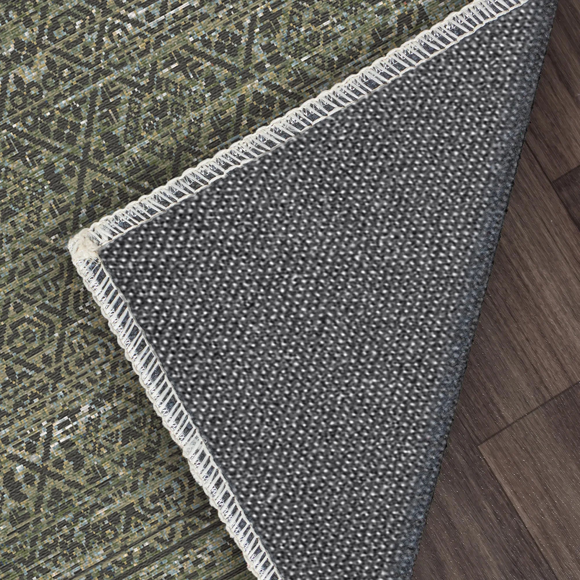 Verdant Cipher Geometric Rug