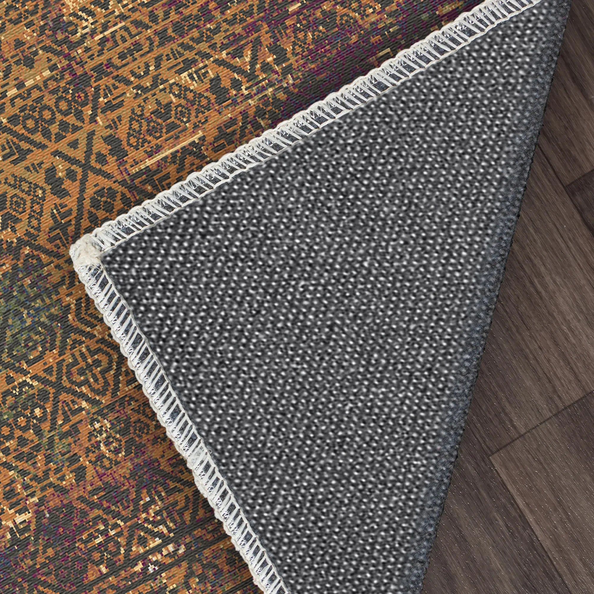 Amber Cipher Geometric Rug