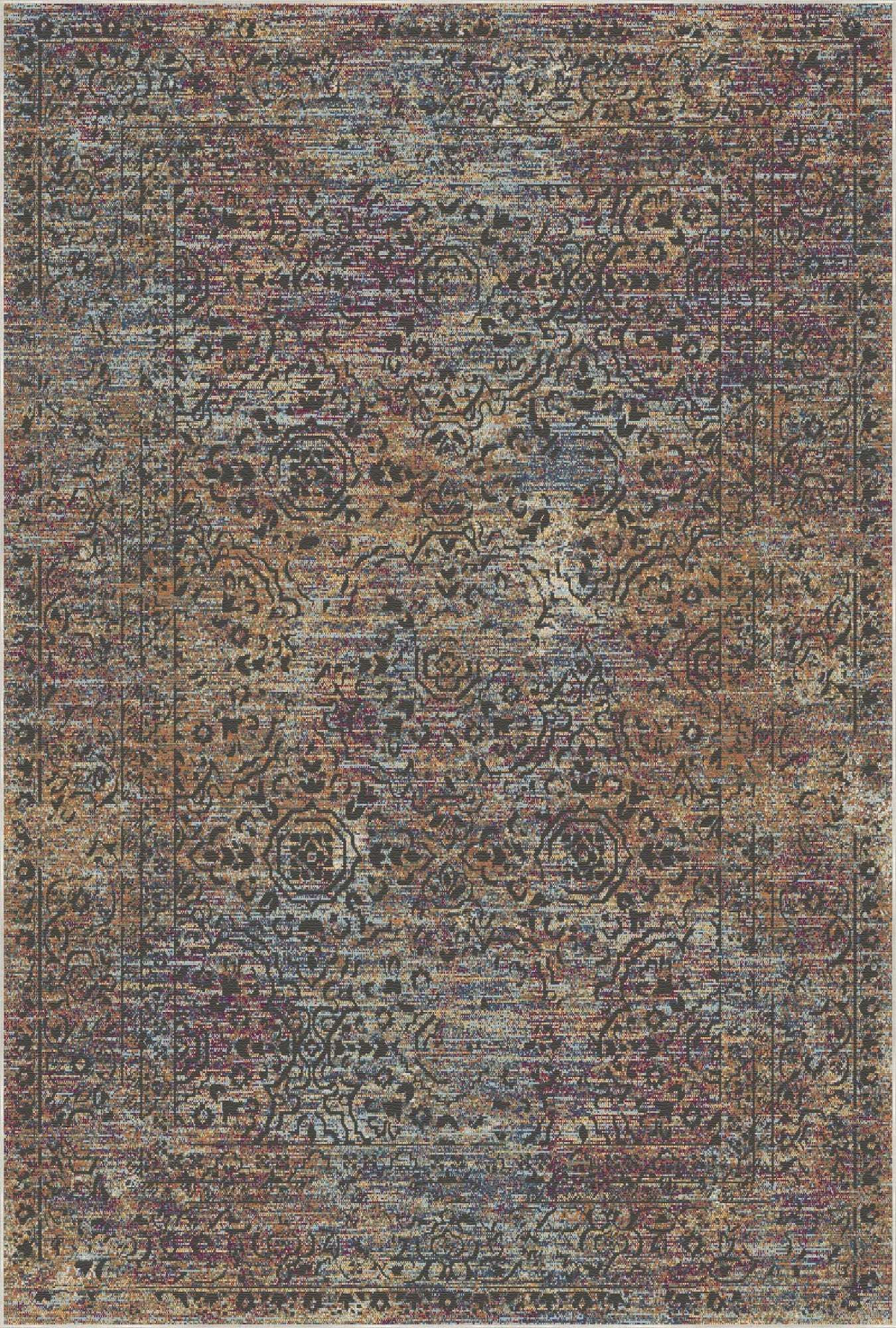 Obsidian Archive Floral Rug