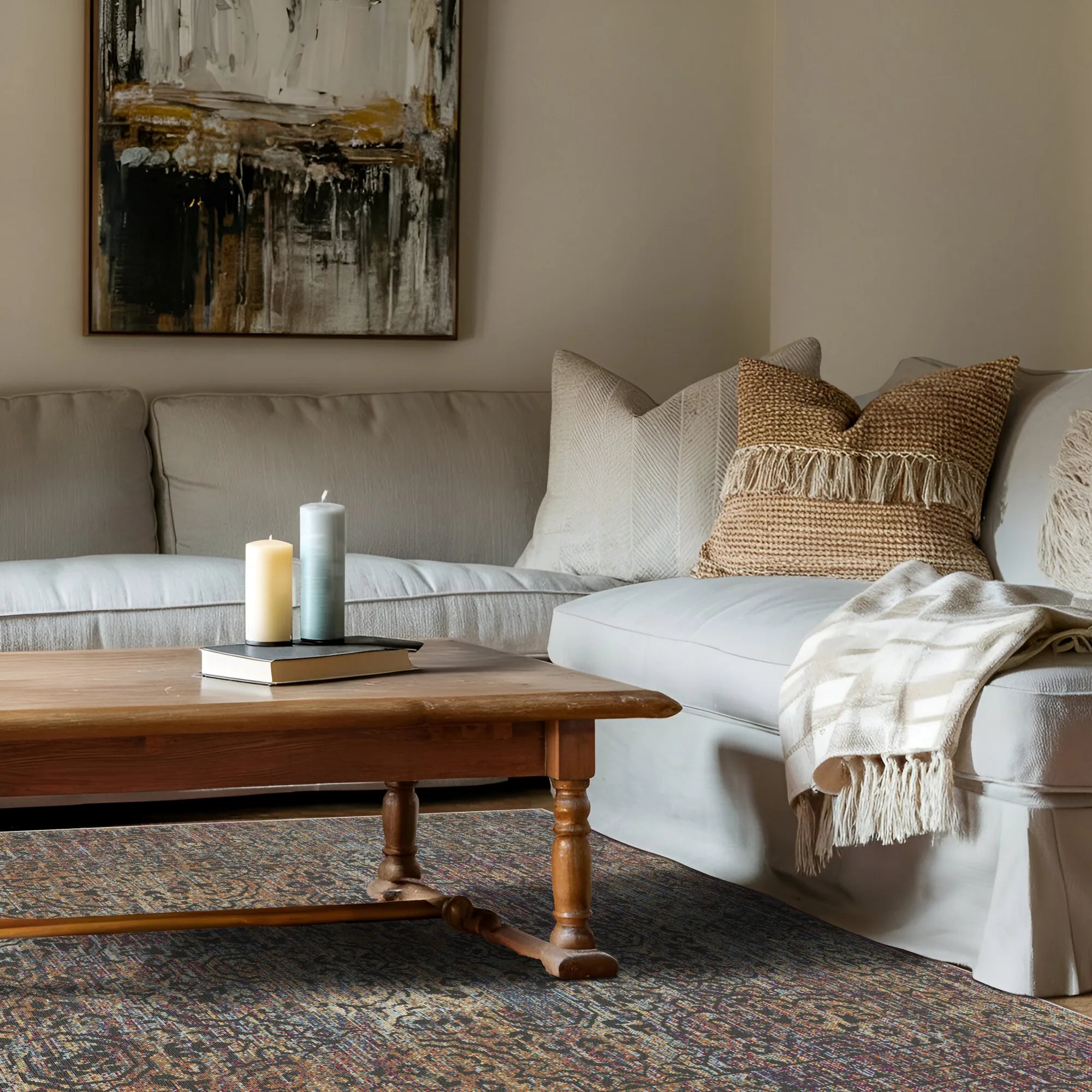 Obsidian Archive Floral Rug