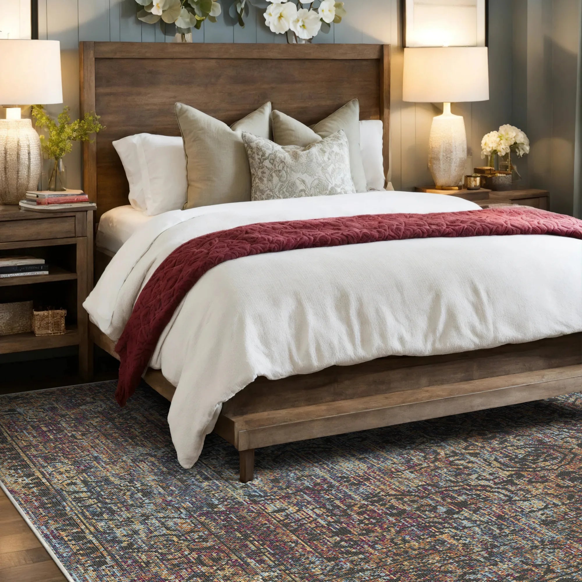 Obsidian Archive Floral Rug