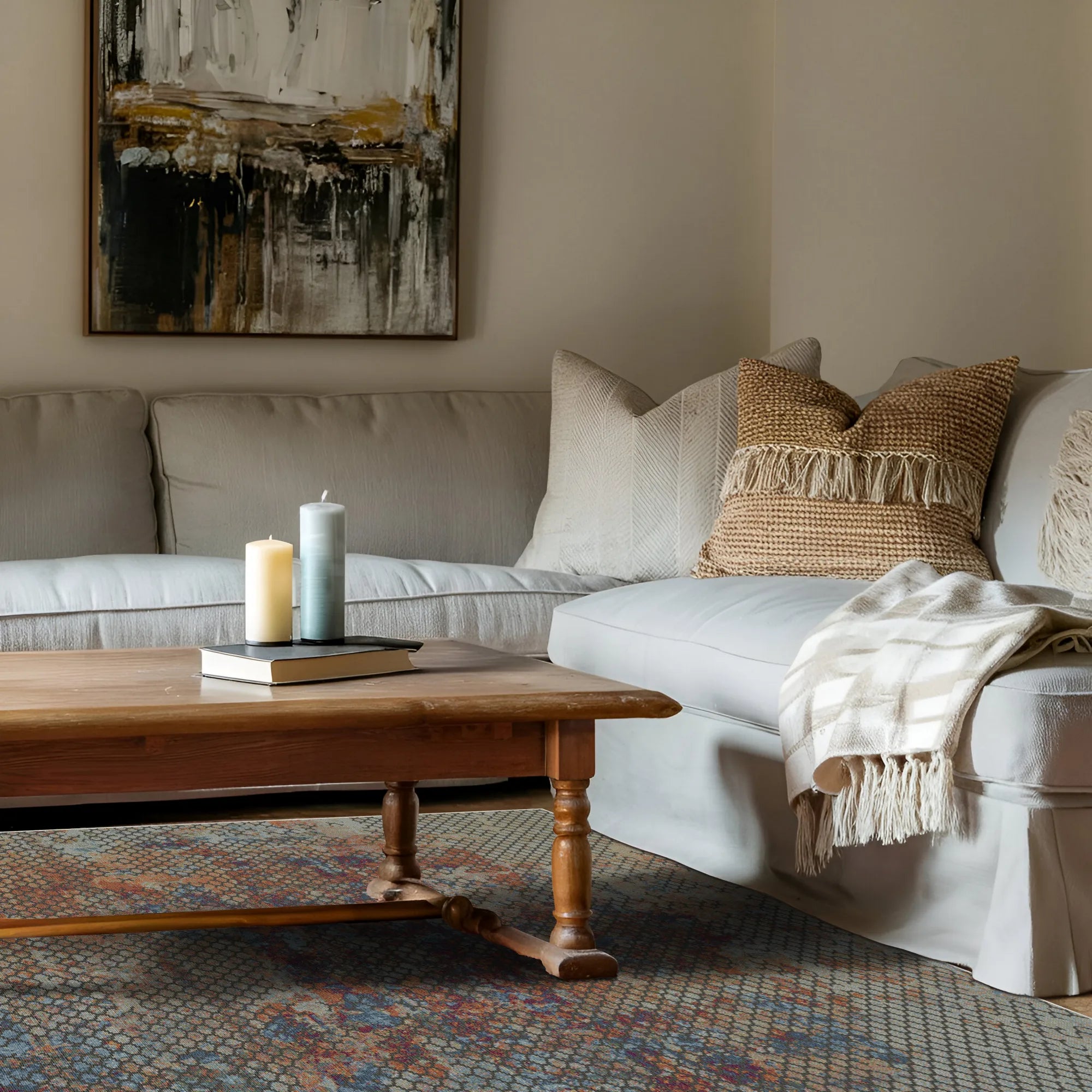 Nocturnal Ember Lattice Rug