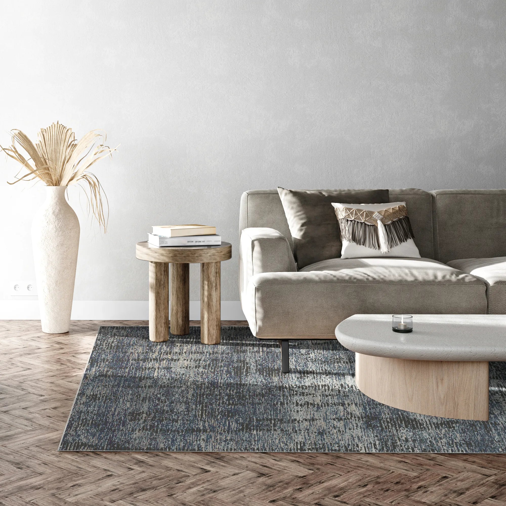 Midnight Horizon Abstract Rug