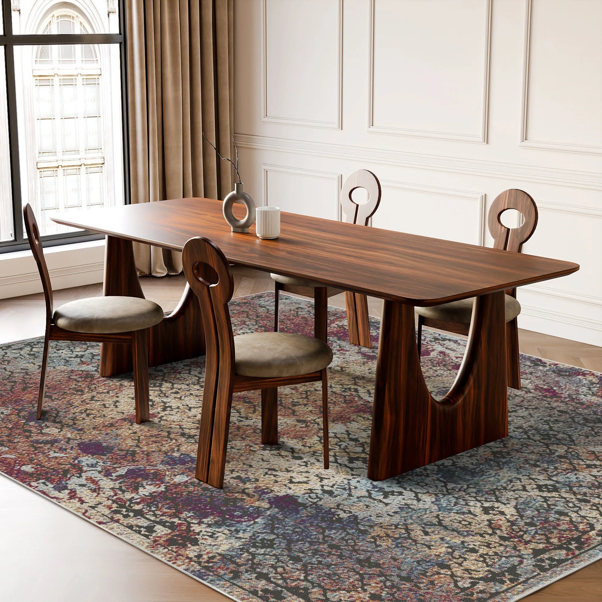 Tappeto Reticolo Calamaio Artigianale