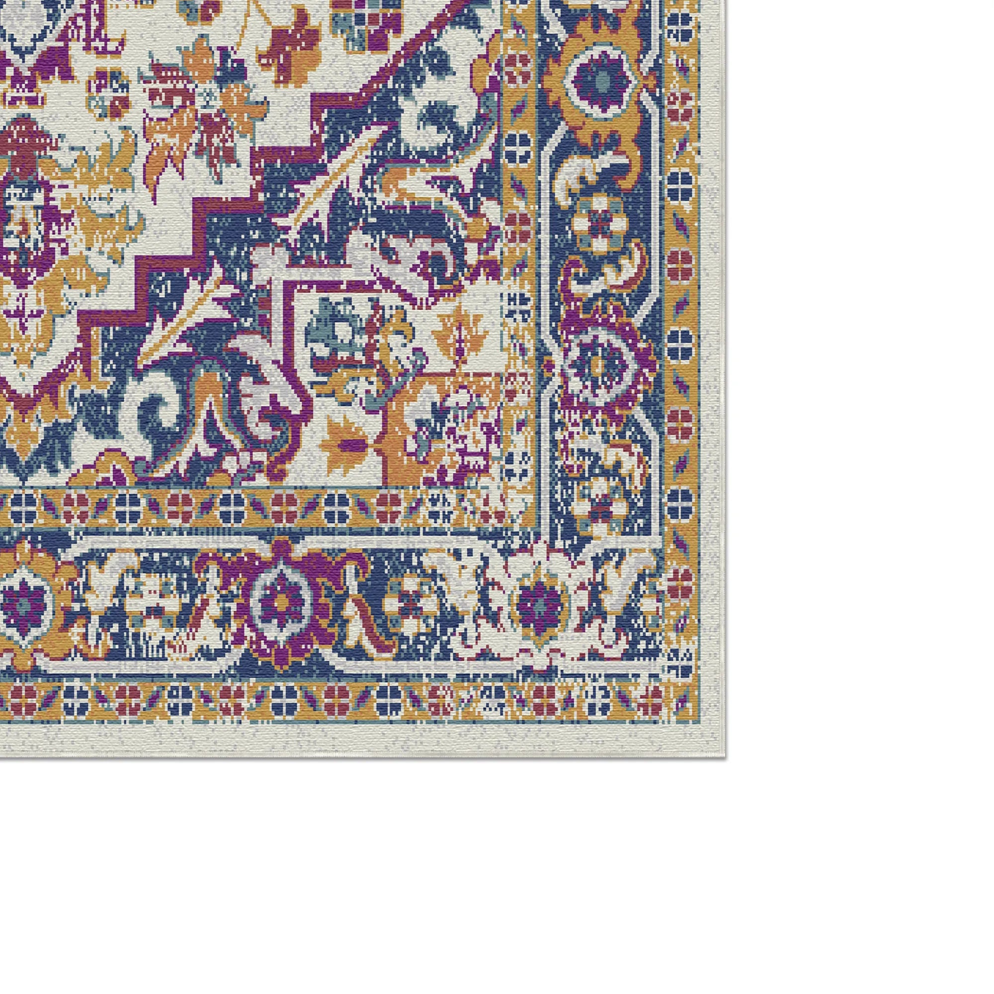 Sapphire Orchid Vintage Washable Rug