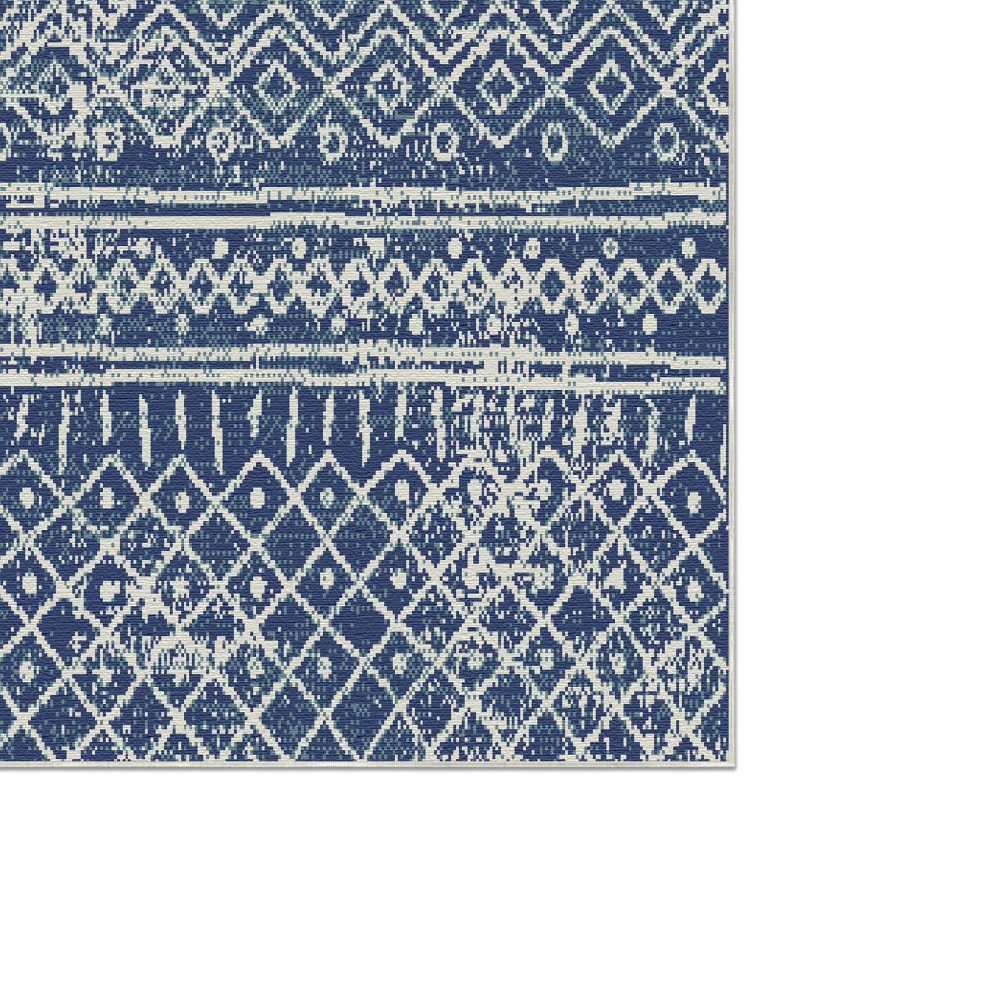 Indigo Horizon Tribal Washable Rug
