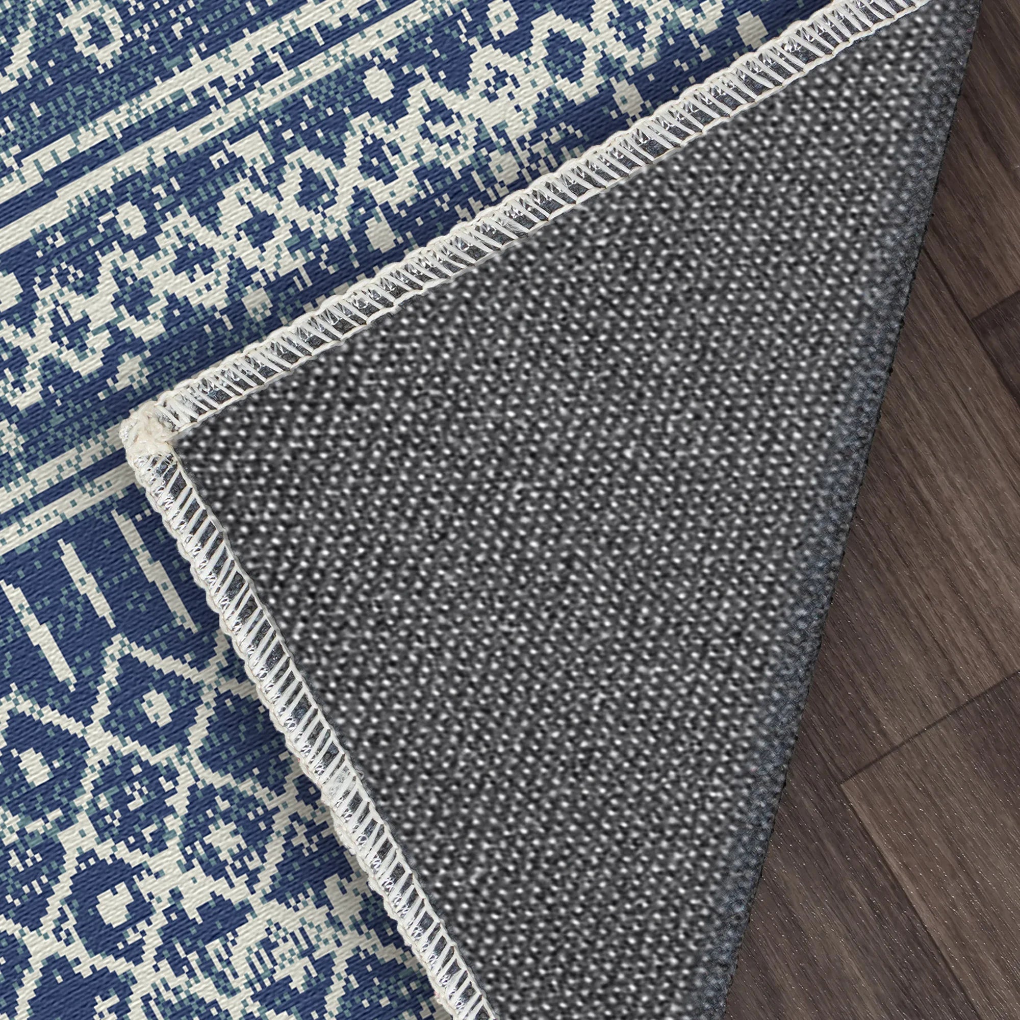 Indigo Horizon Tribal Washable Rug