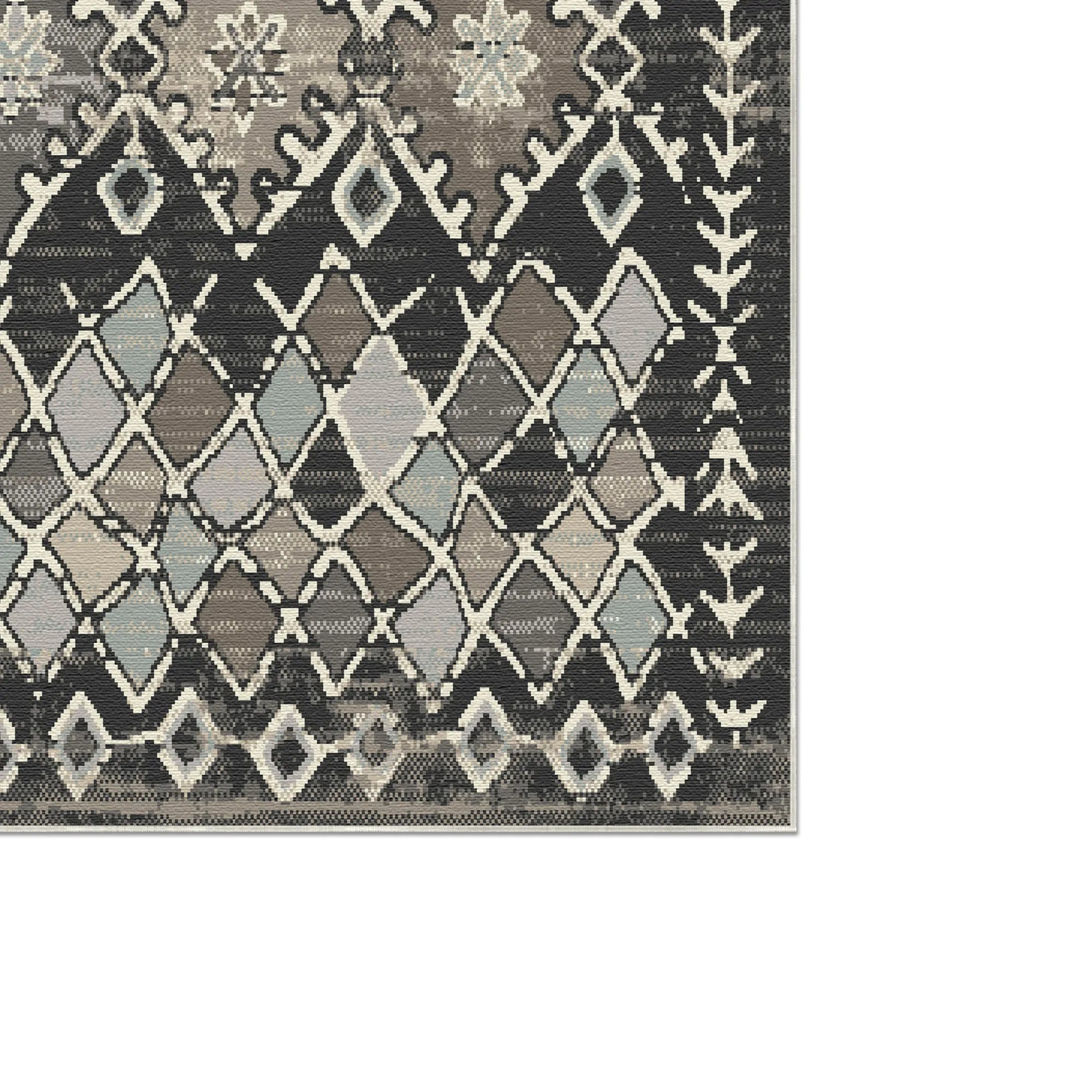 Mayan Night Tribal Washable Rug