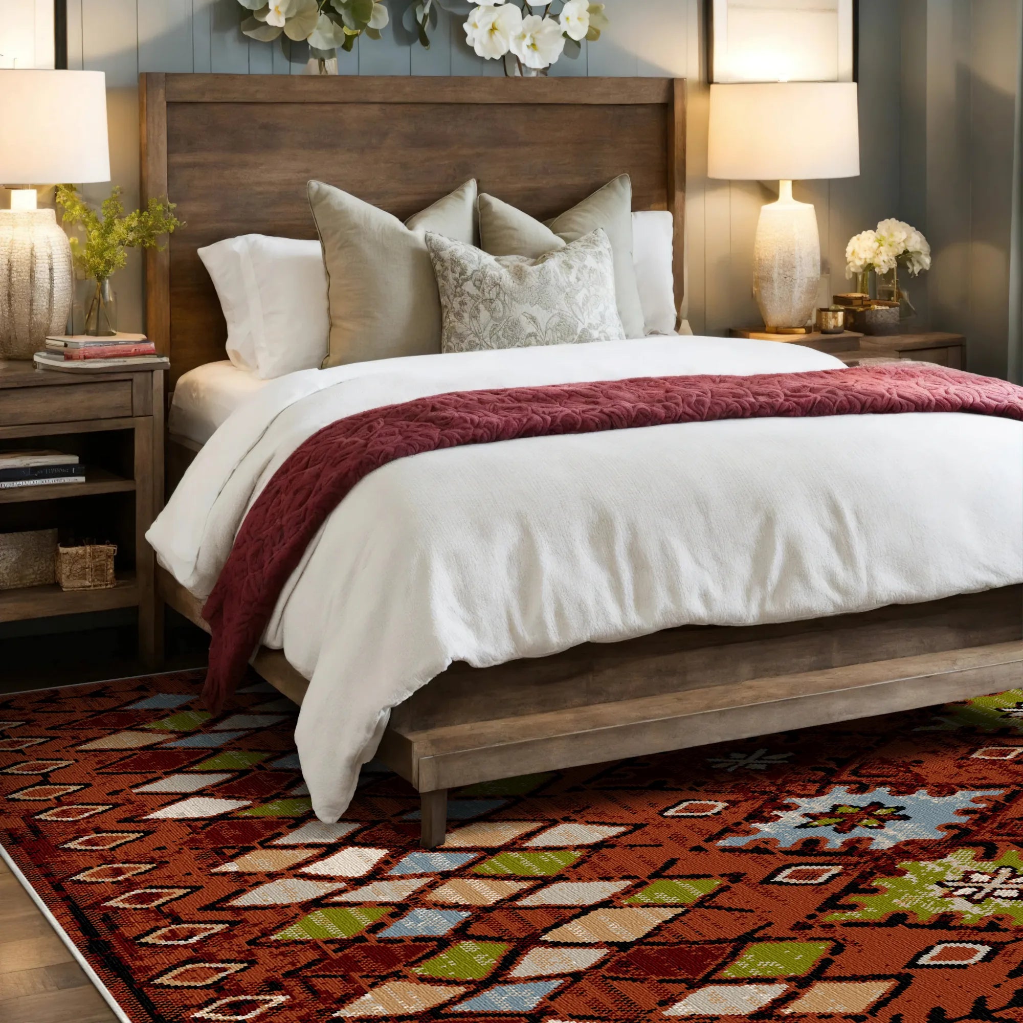 Canyon Clay Tribal Washable Rug