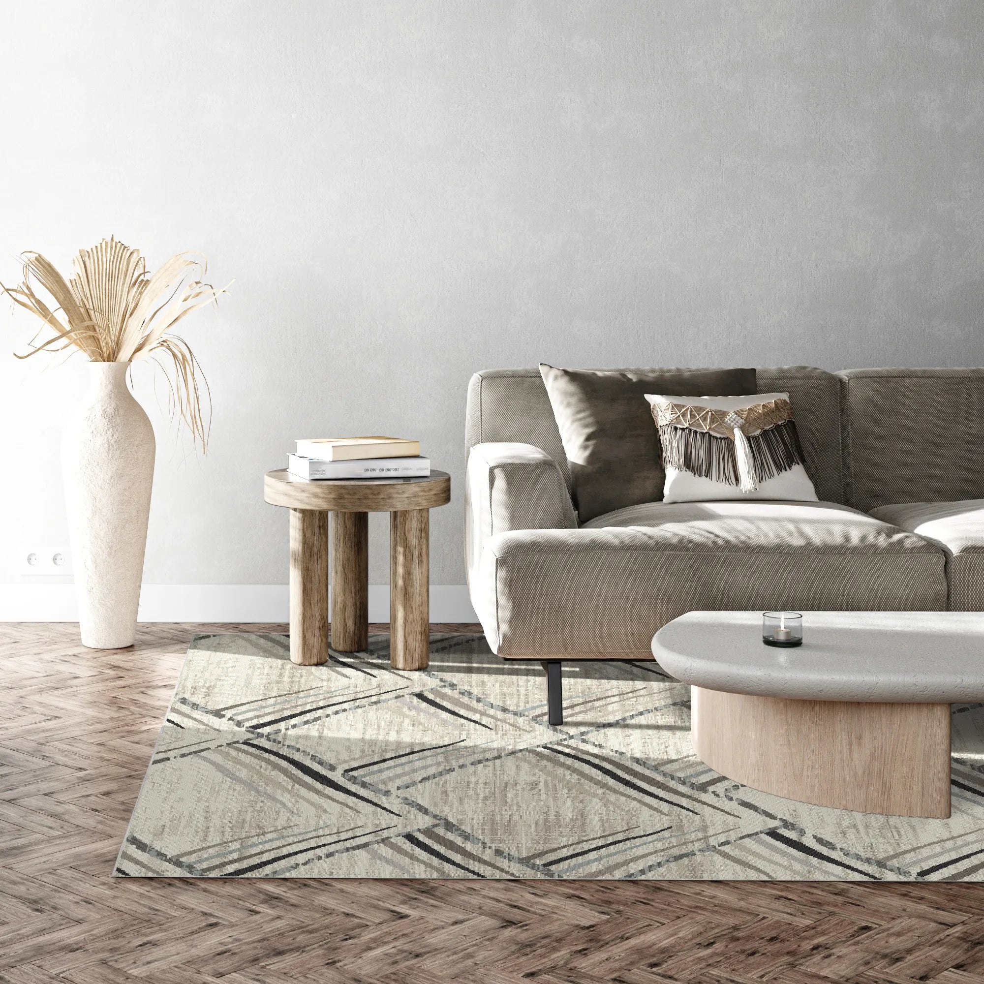 Aspen Sketch Geometric Washable Rug
