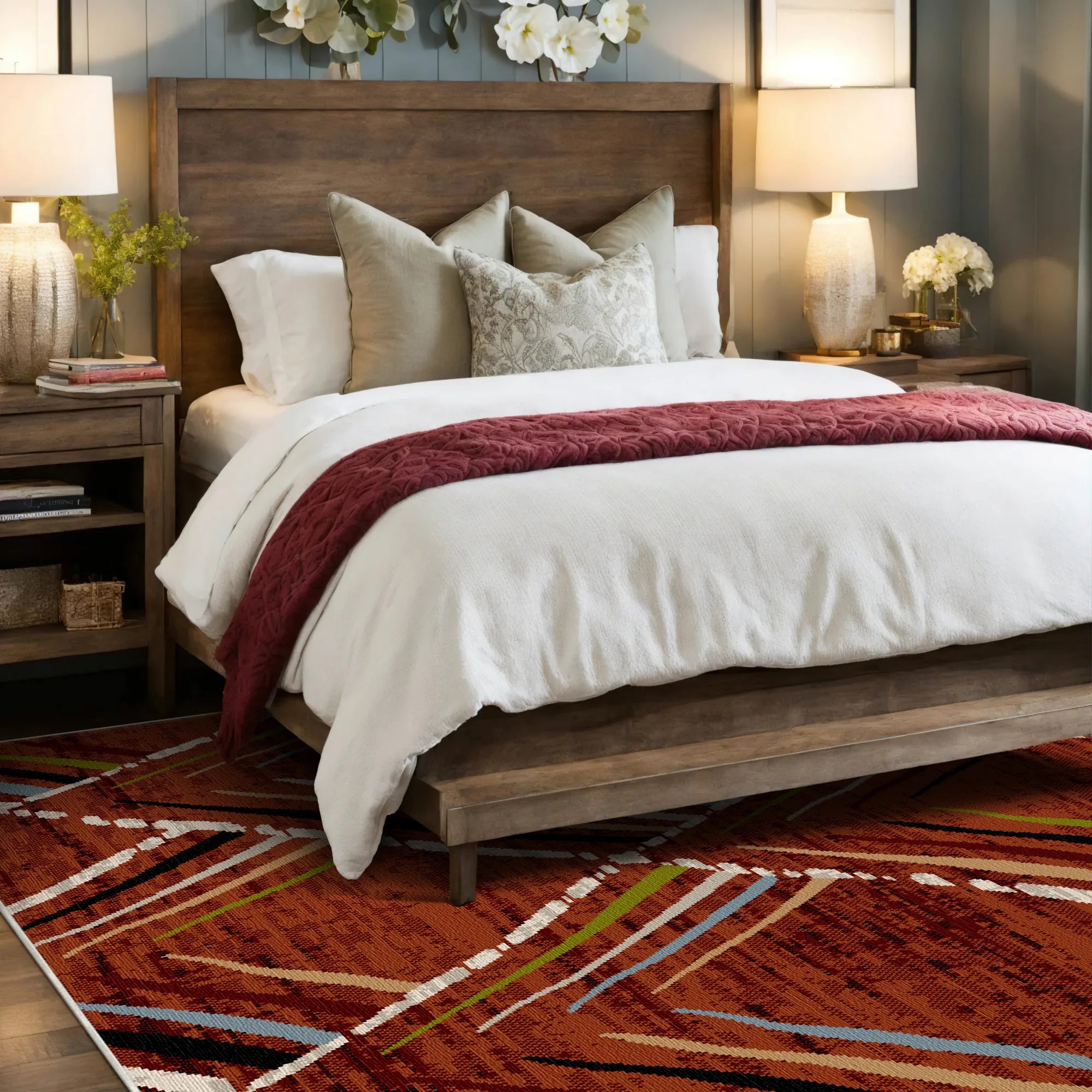 Sienna Sketch Geometric Washable Rug