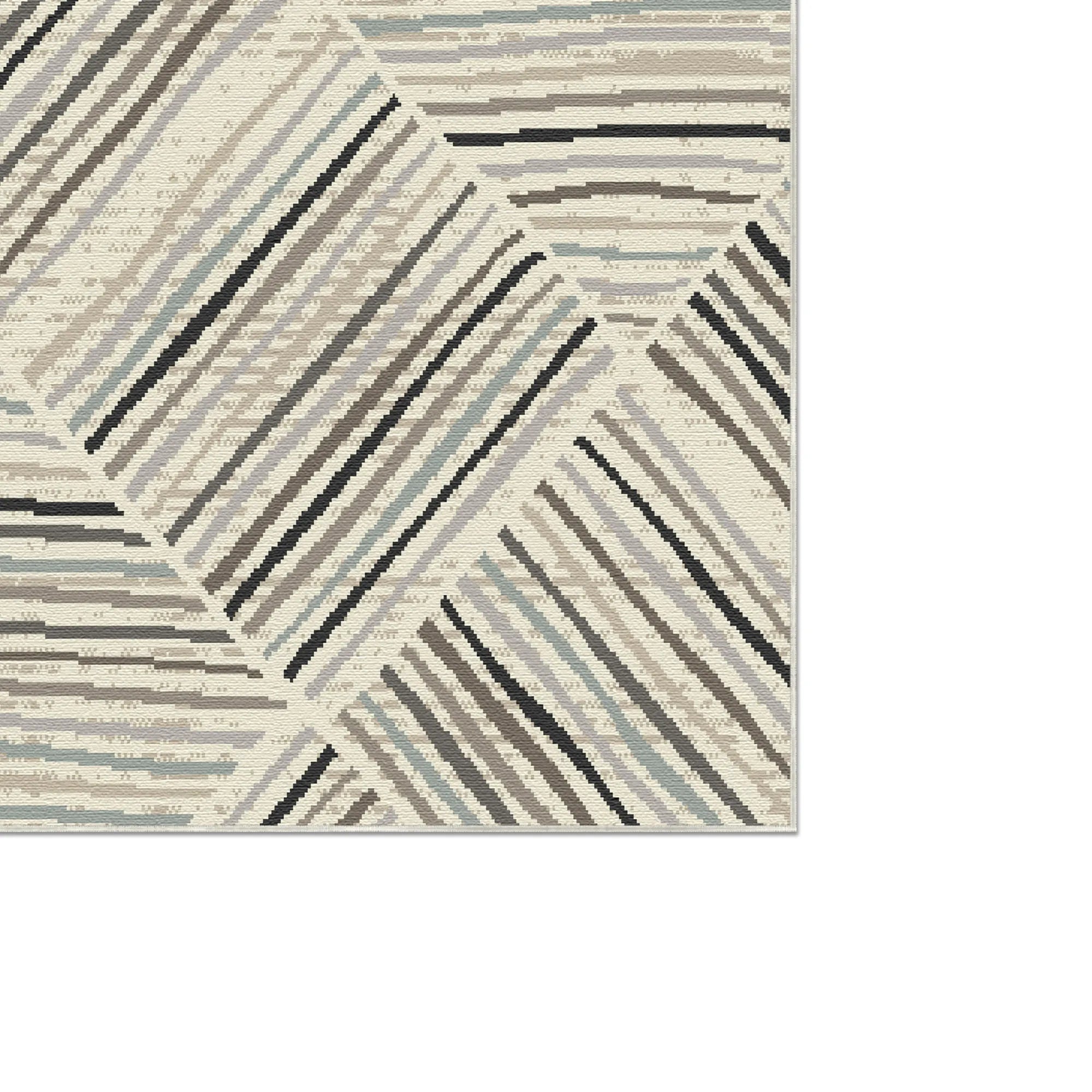 Oslo Linear Geometric Washable Rug