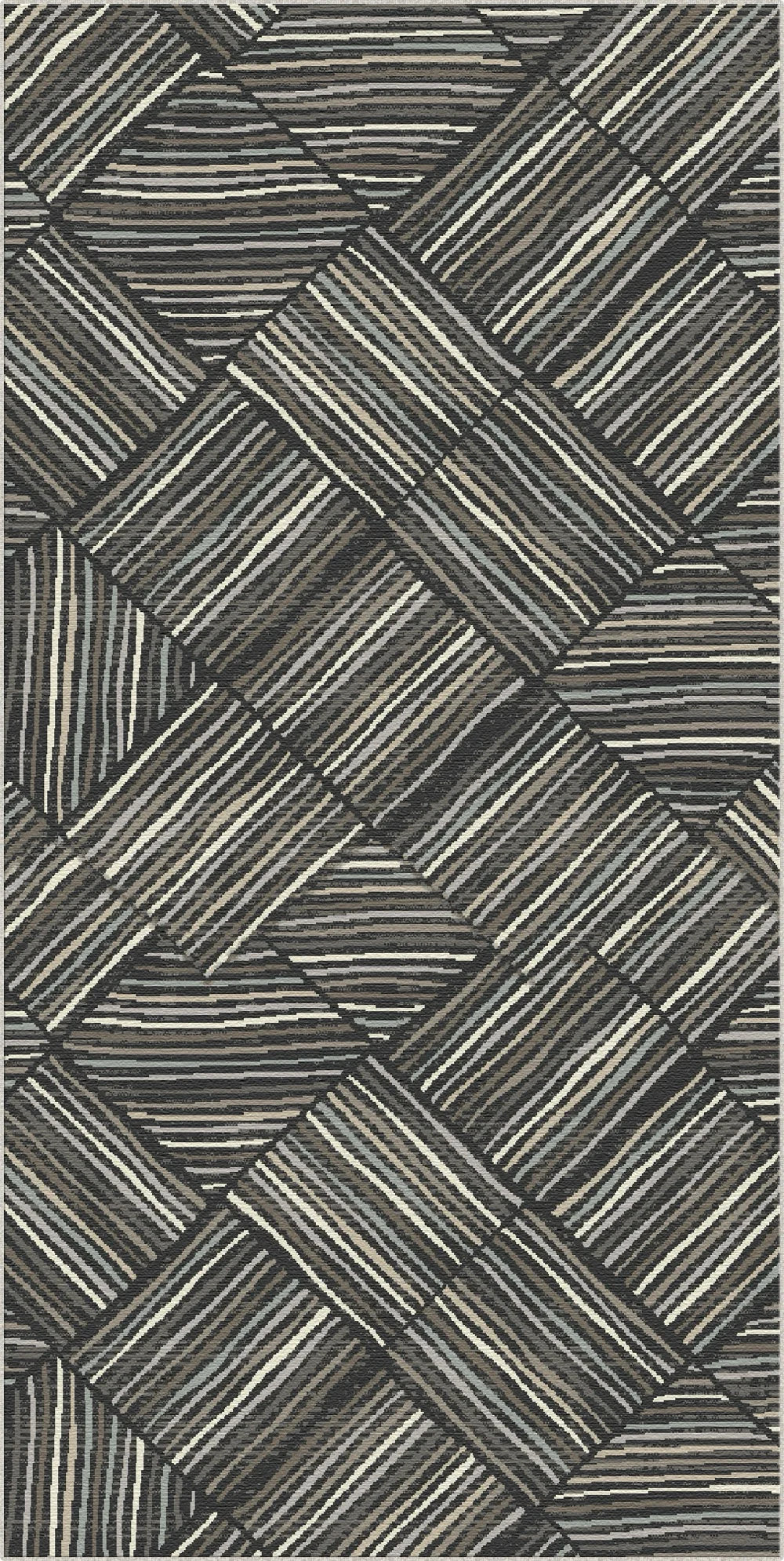 Tappeto Lineare Lavabile Stockholm Charcoal