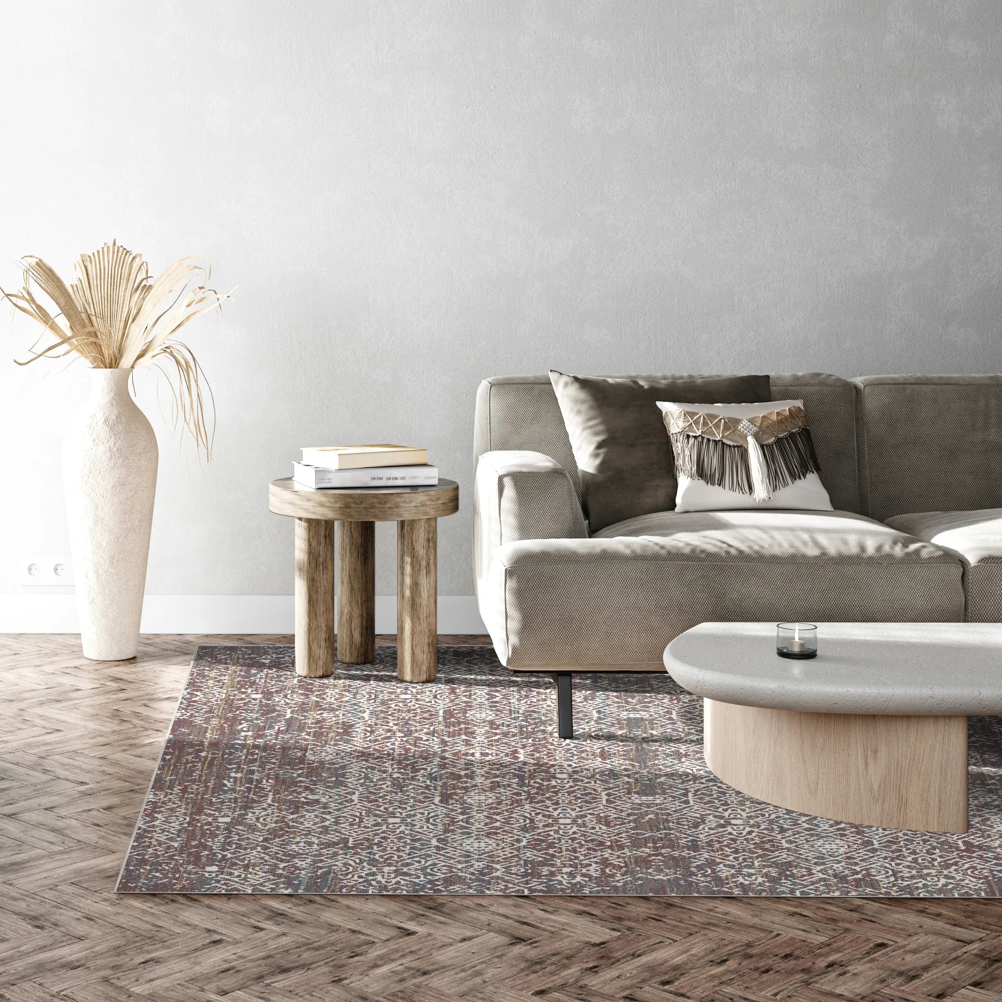 Alabaster Oracle Erased Tribal Rug