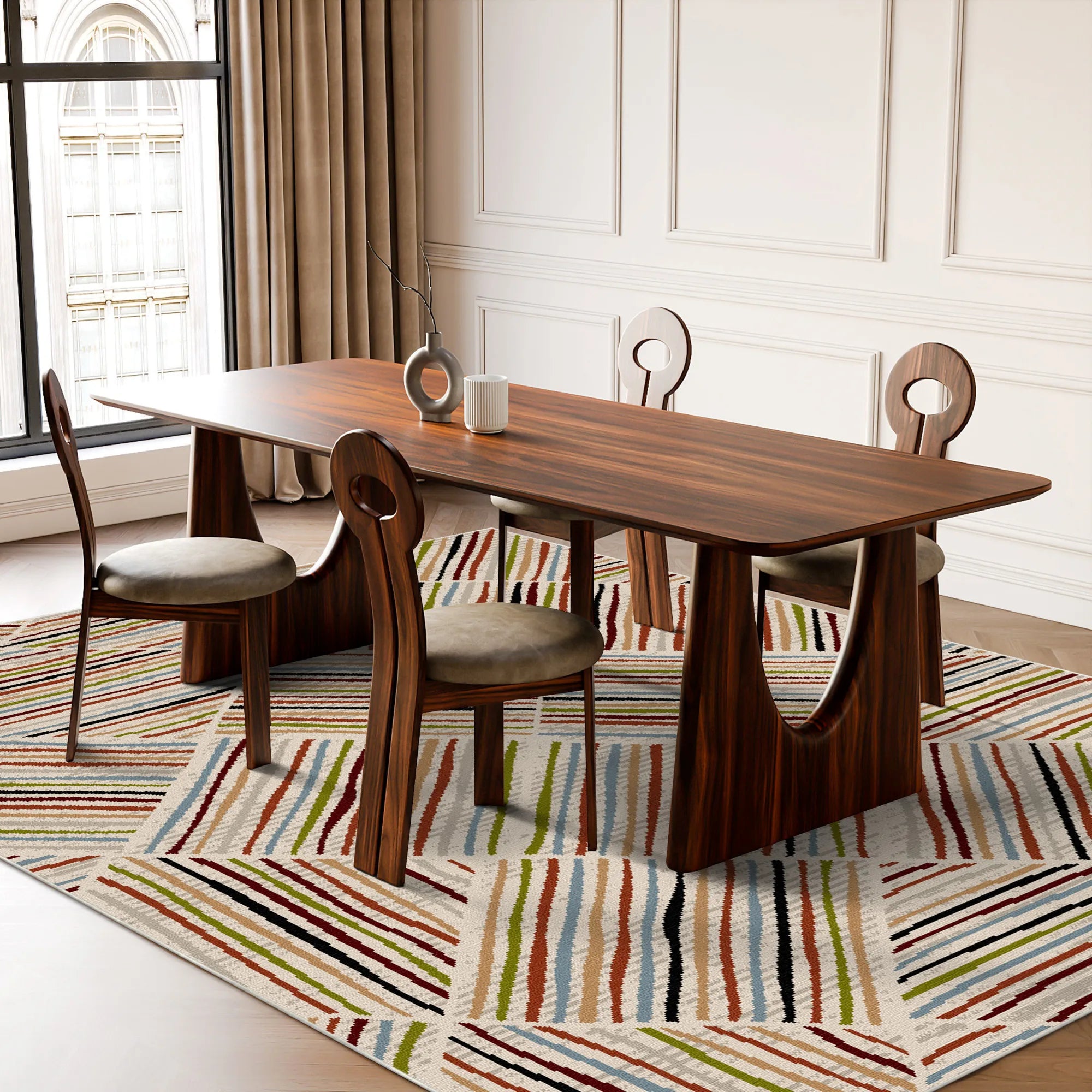 Copenhagen Color Linear Washable Rug