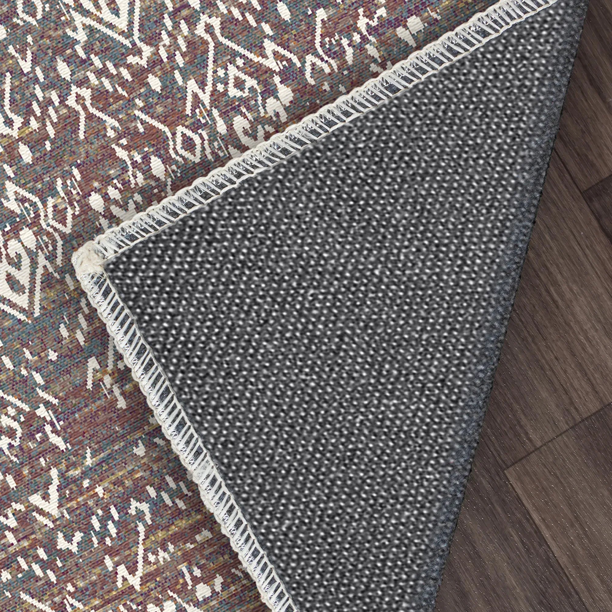 Crimson Relic Erased Tribal Rug