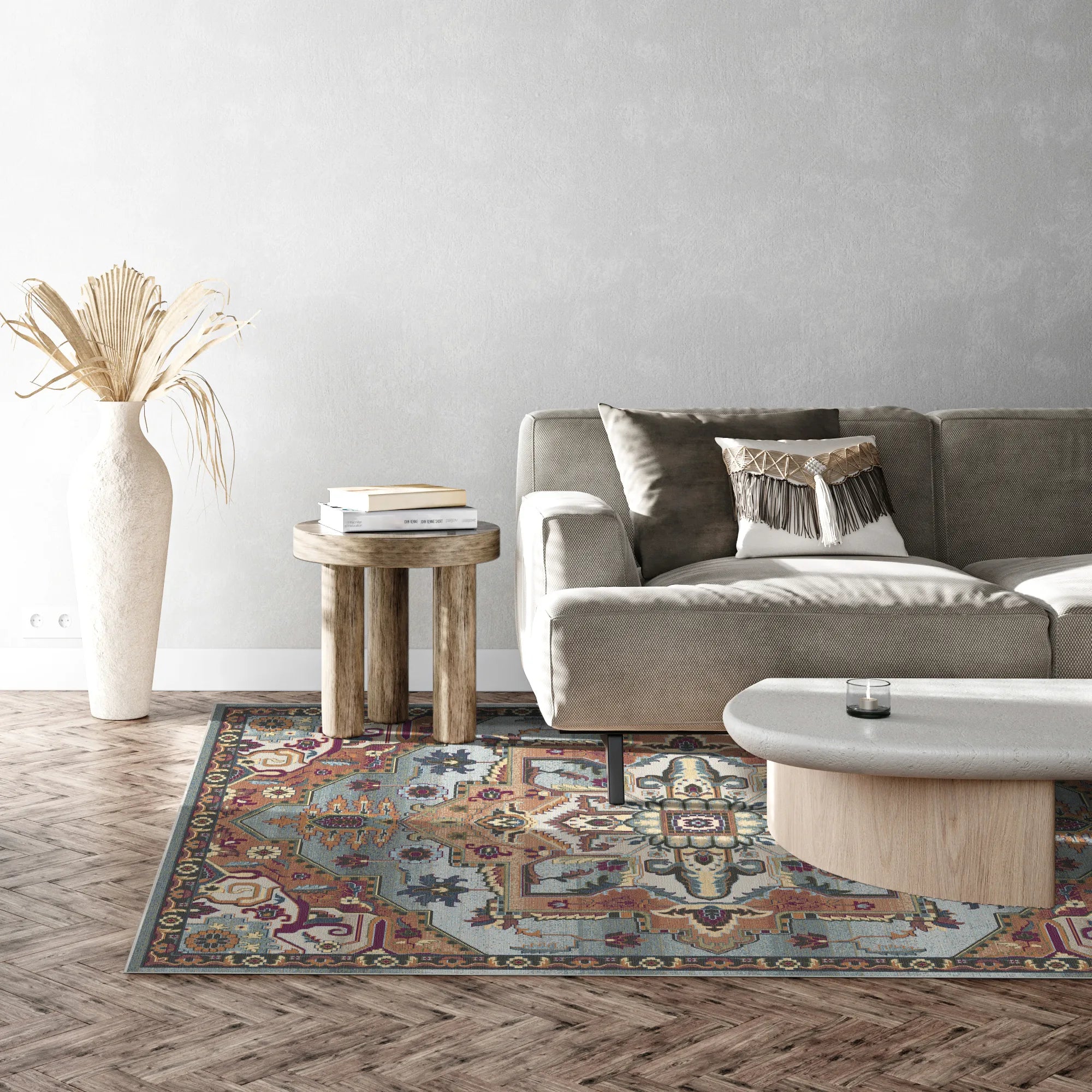 Azure Sovereign Heritage Medallion Rug