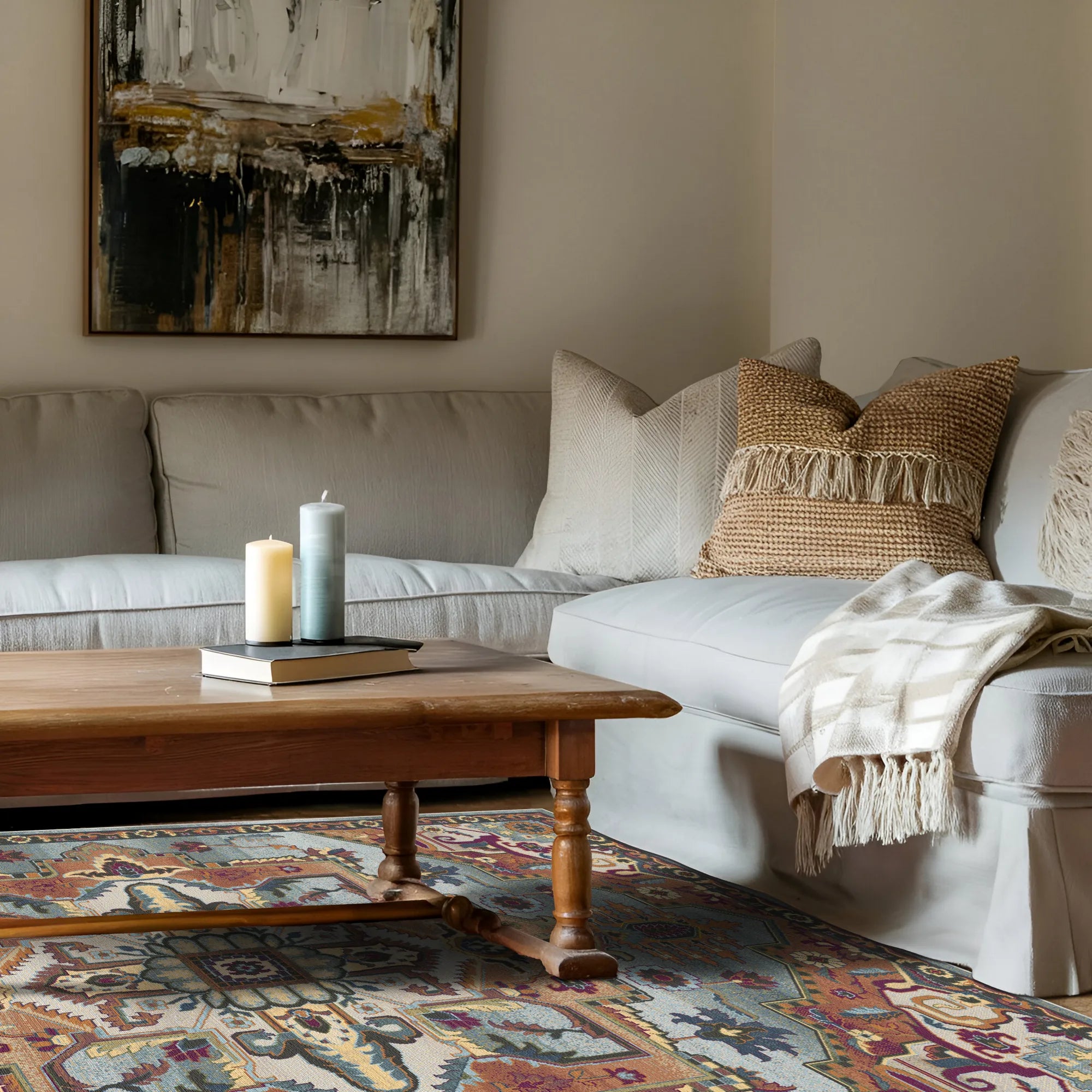 Azure Sovereign Heritage Medallion Rug