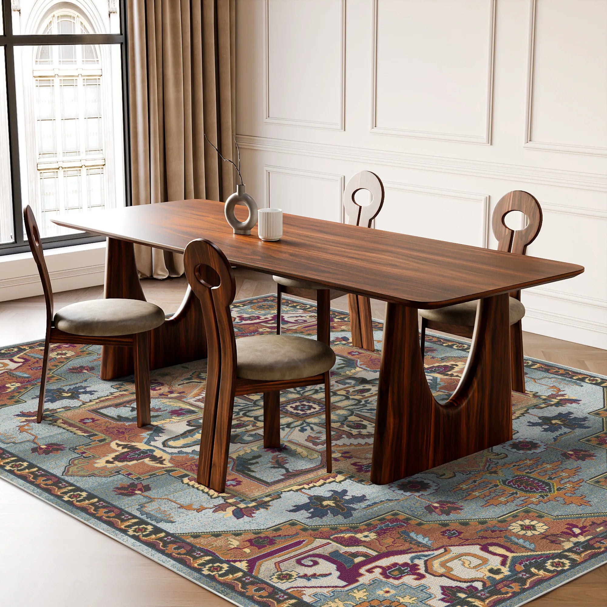 Azure Sovereign Heritage Medallion Rug