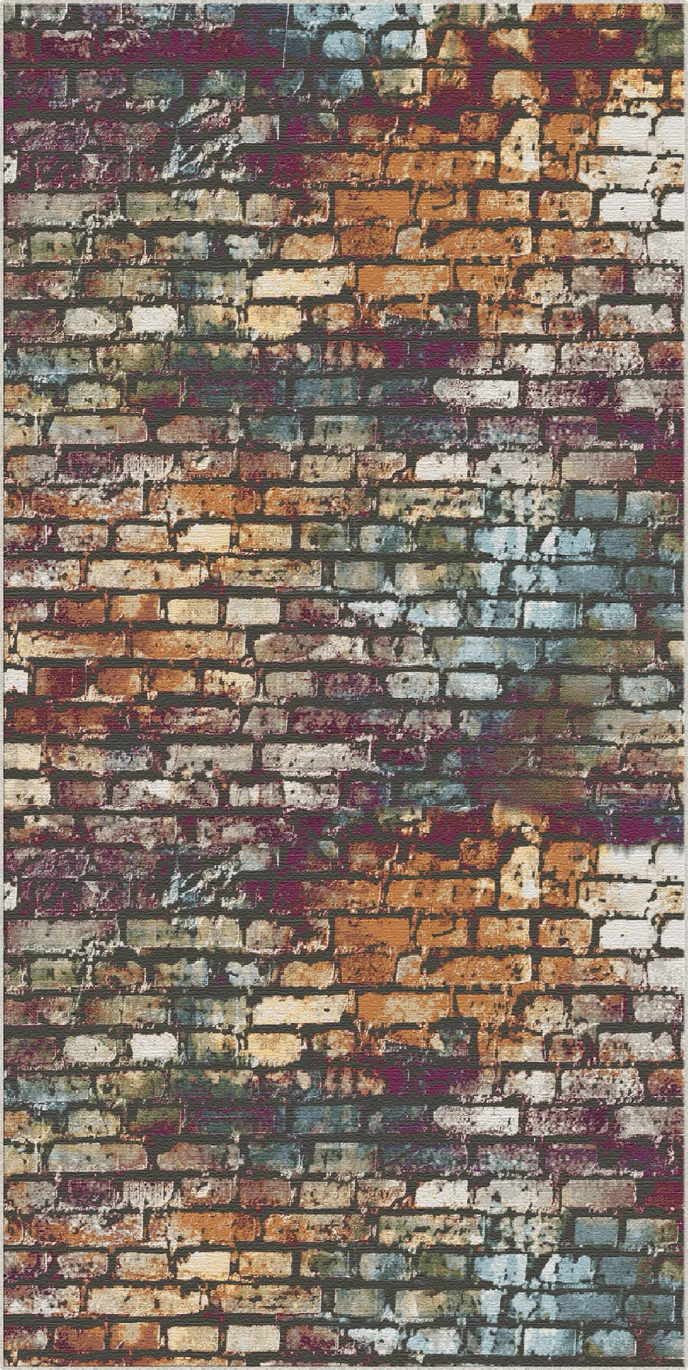 Tappeto Astratto Muratura Reliquia Urbana
