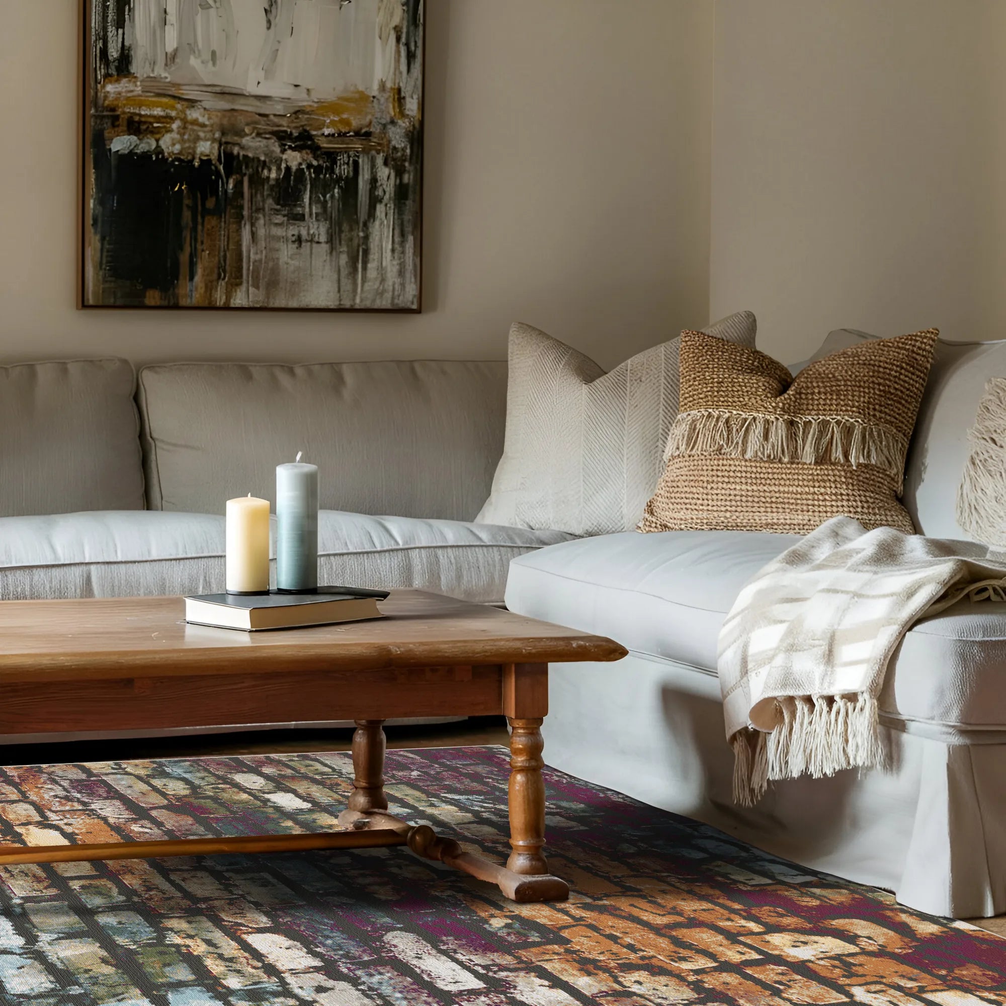 Urban Relic Masonry Abstract Rug