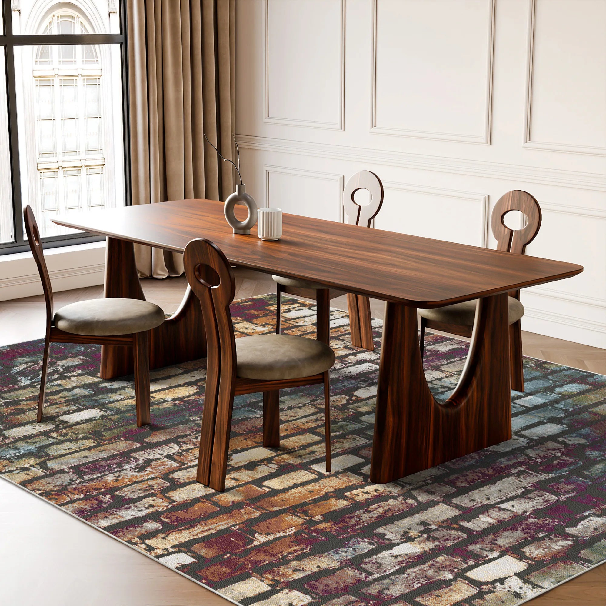 Urban Relic Masonry Abstract Rug