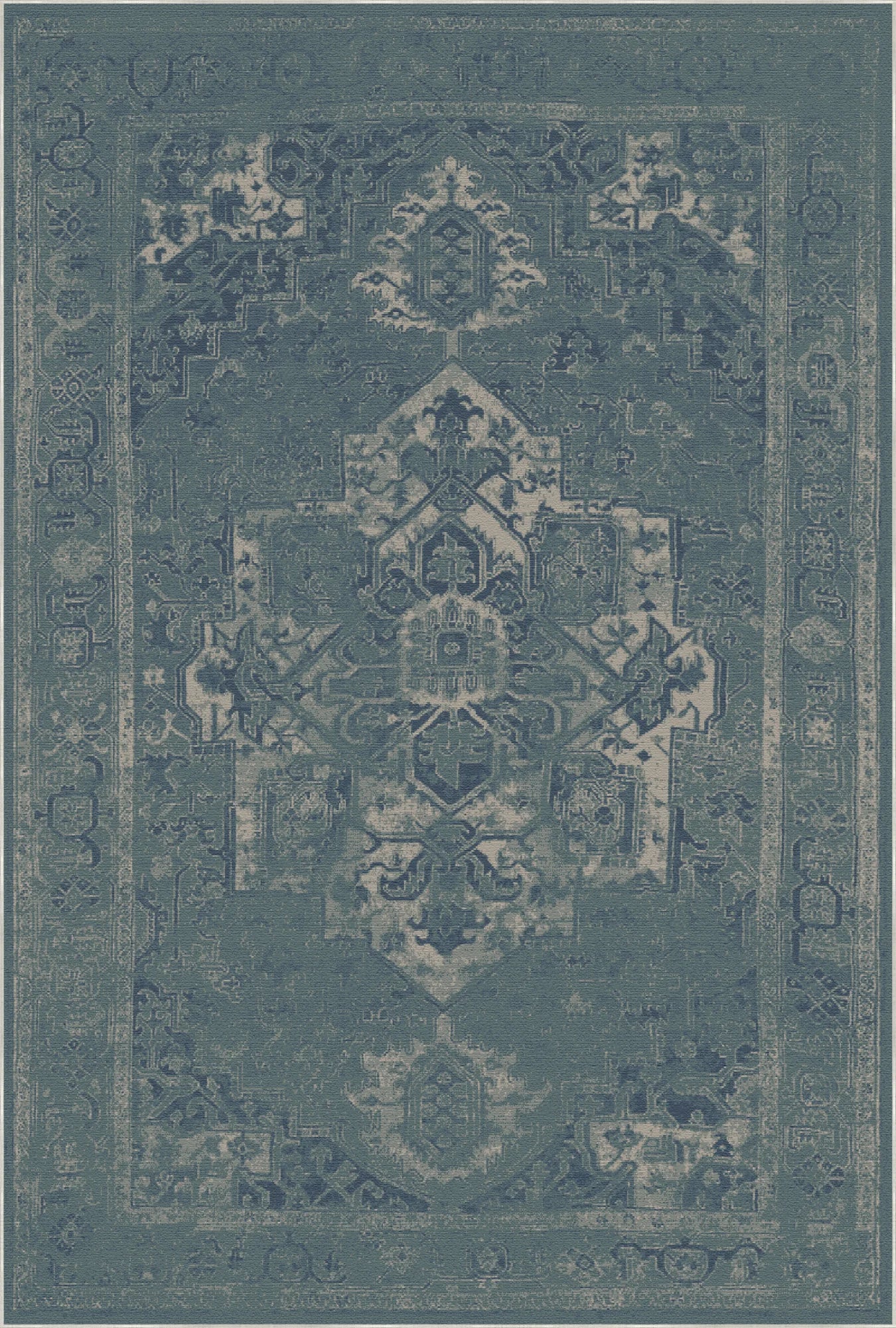 Cerulean Shadow Medallion Rug