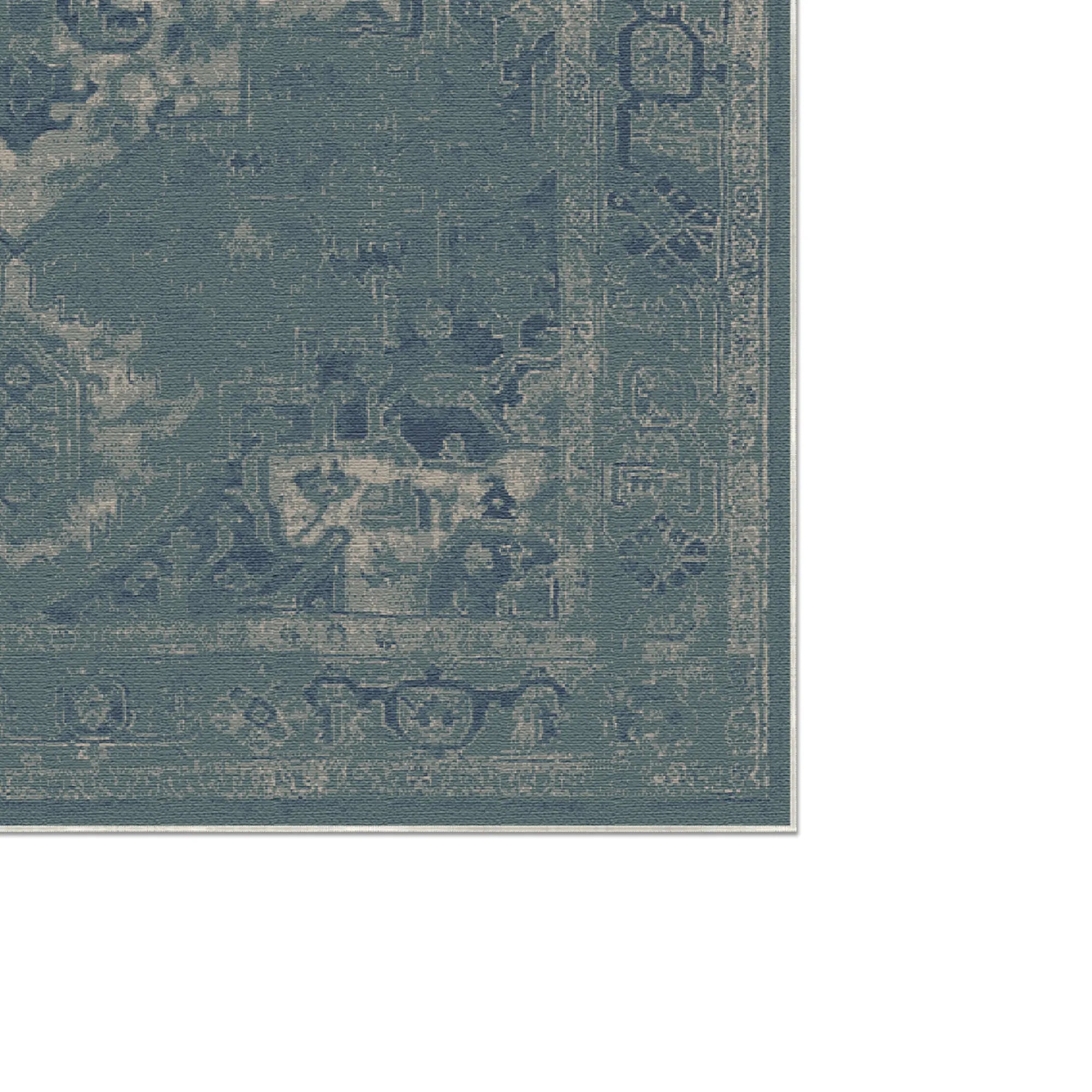 Cerulean Shadow Medallion Rug