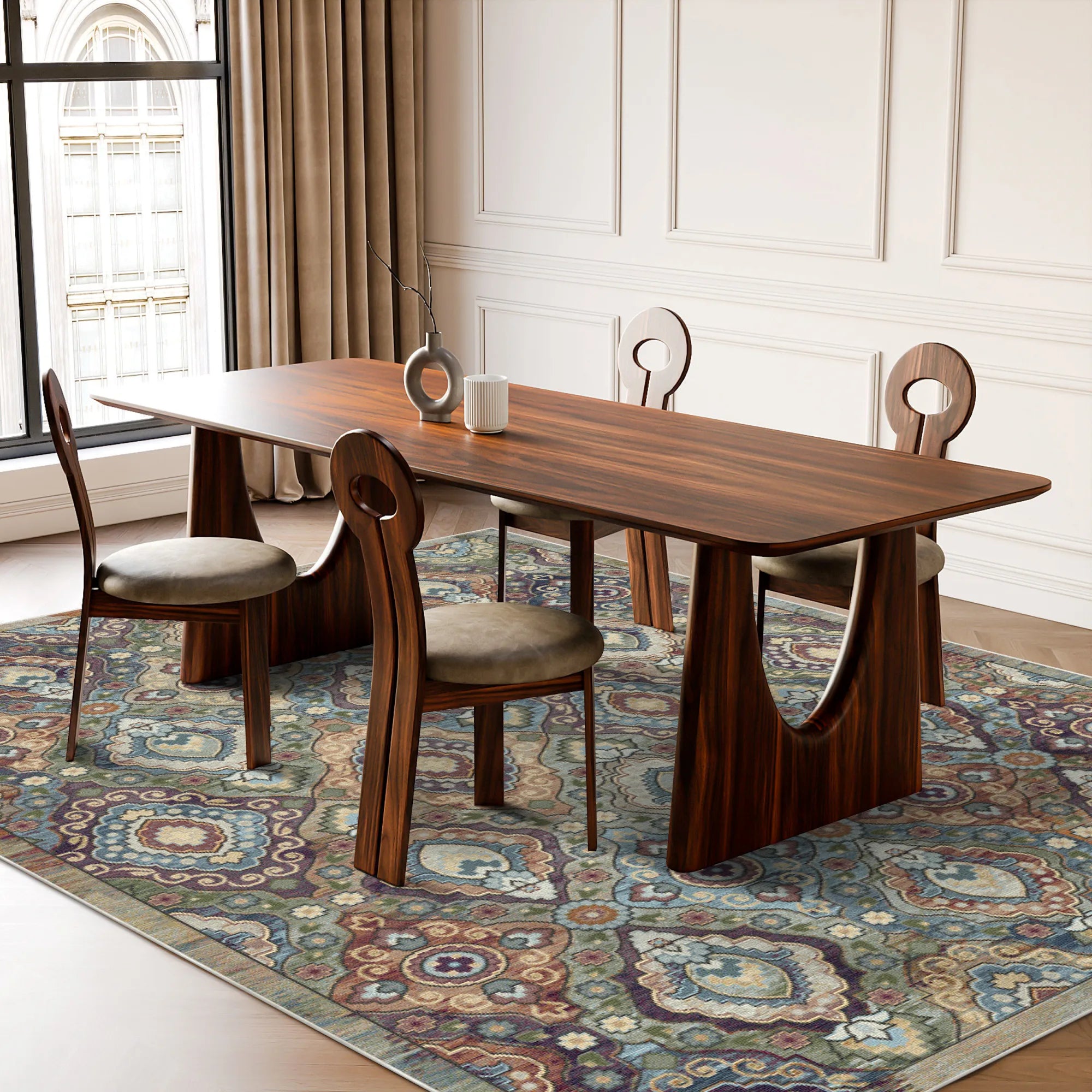 Prism Lattice Floral Rug