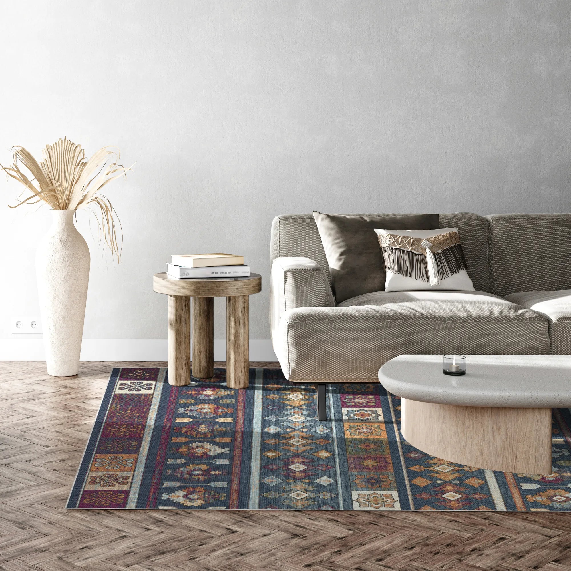 Nomadic Narrative Striped Rug