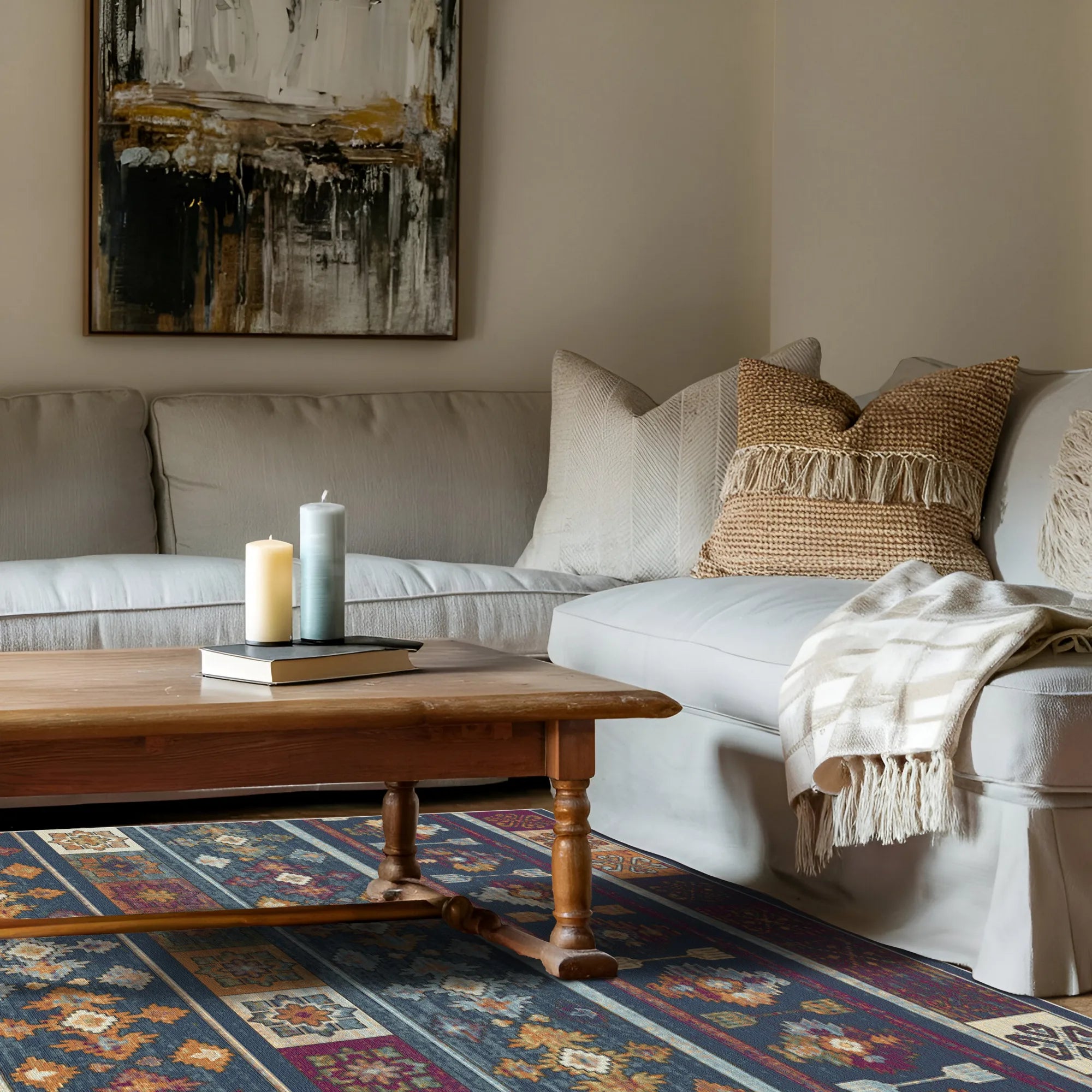 Nomadic Narrative Striped Rug