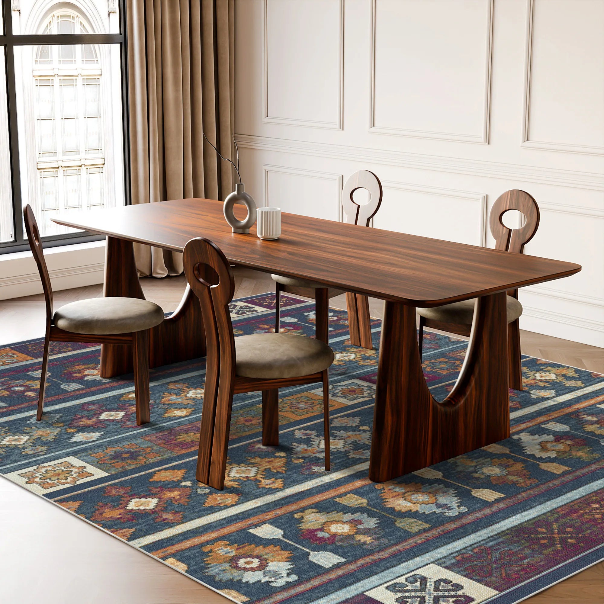 Nomadic Narrative Striped Rug