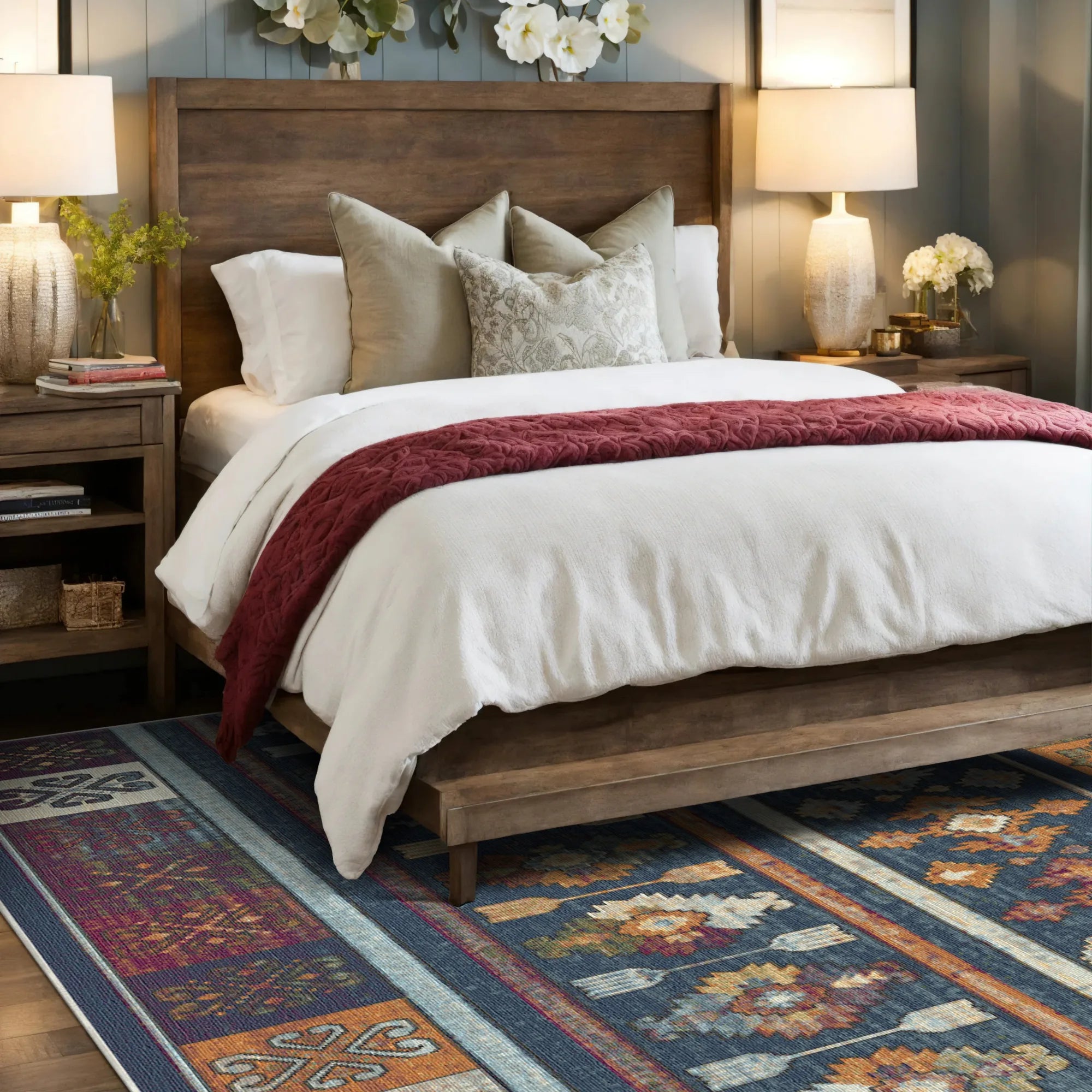 Nomadic Narrative Striped Rug