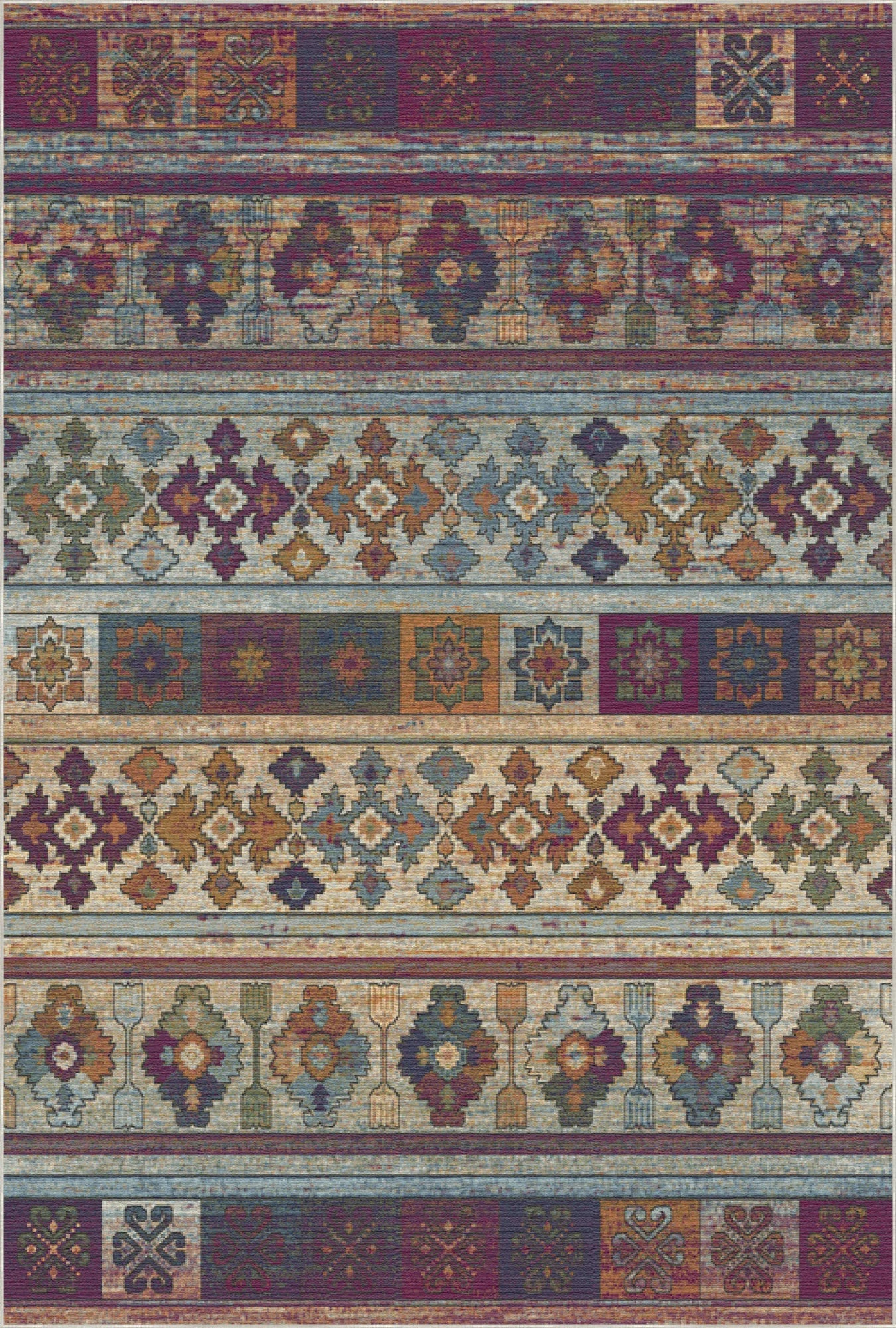 Magenta Narrative Striped Rug