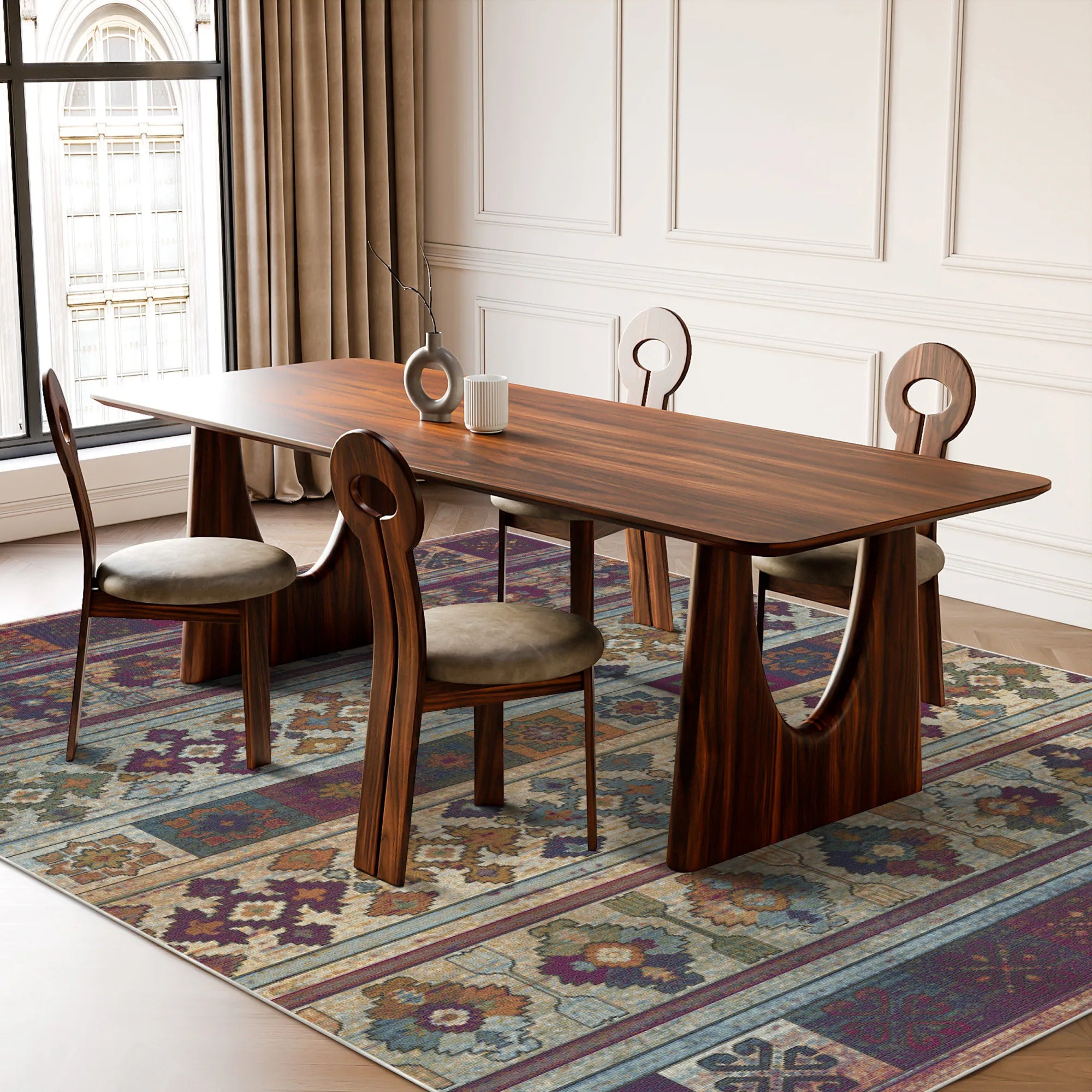 Magenta Narrative Striped Rug