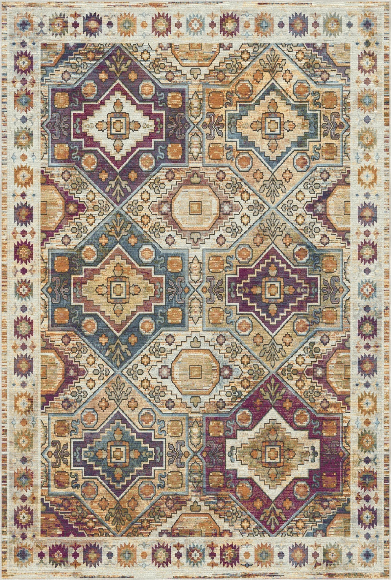 Radiant Diamond Tribal Rug