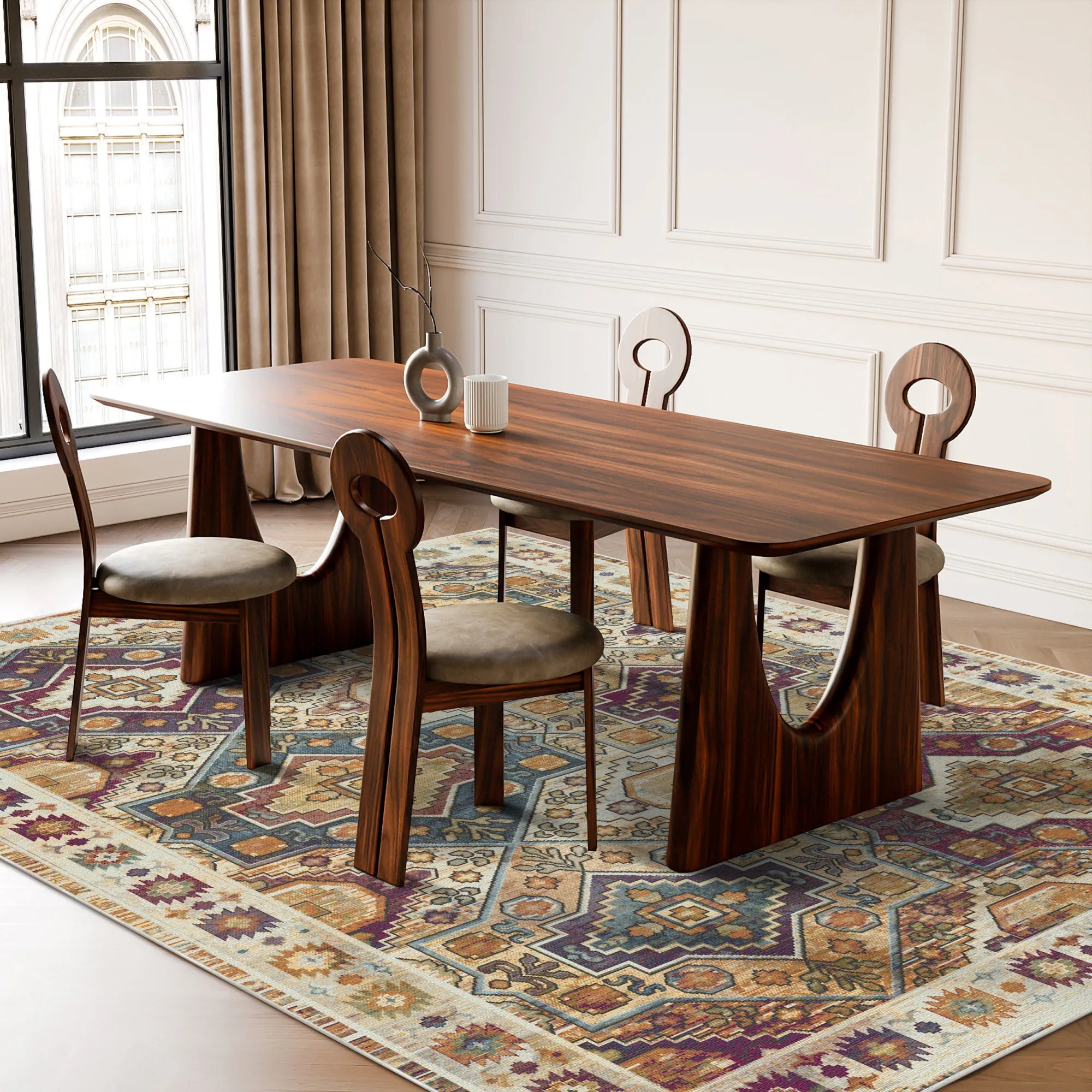 Radiant Diamond Tribal Rug