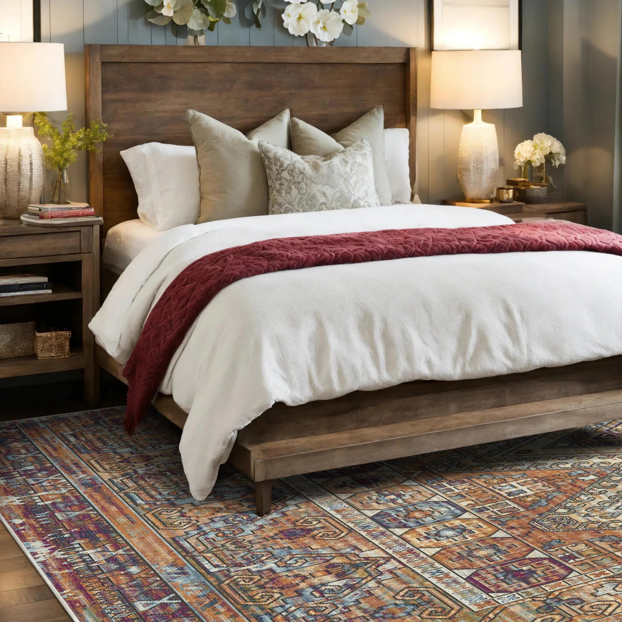 Terracotta Prism Medallion Rug