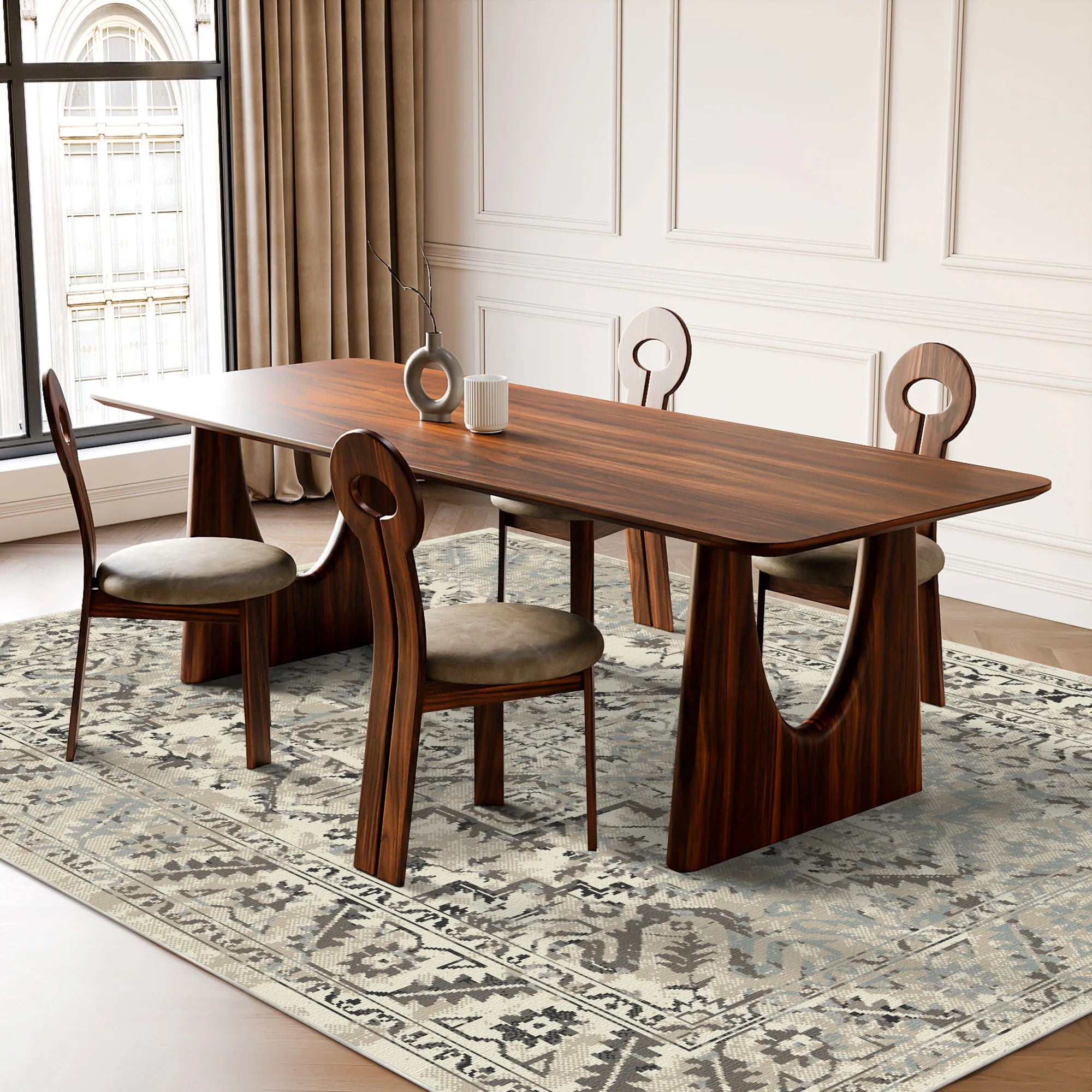 Myra Stone Vintage Washable Rug