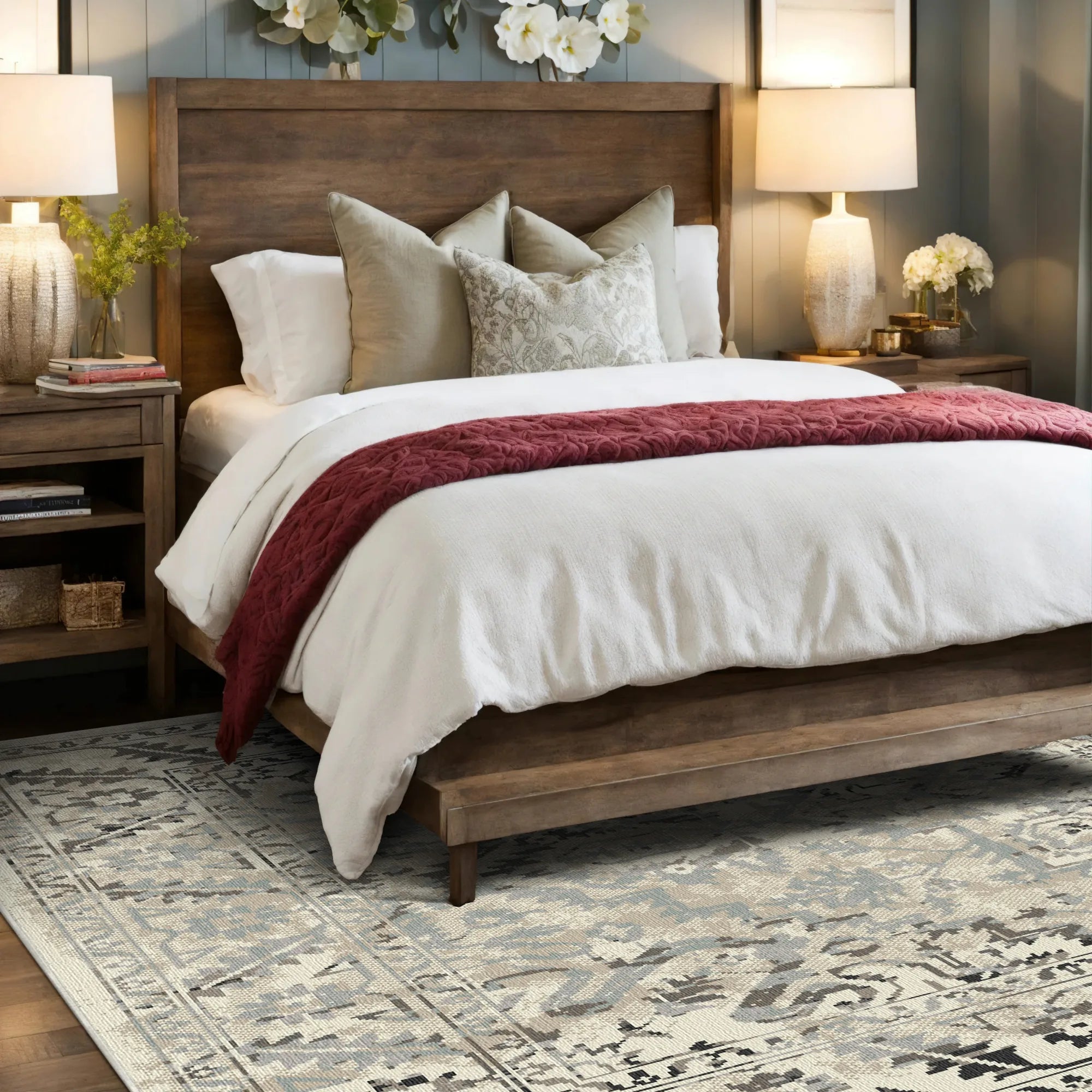 Myra Stone Vintage Washable Rug