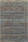 Indigo Oracle Erased Tribal Rug Indigo