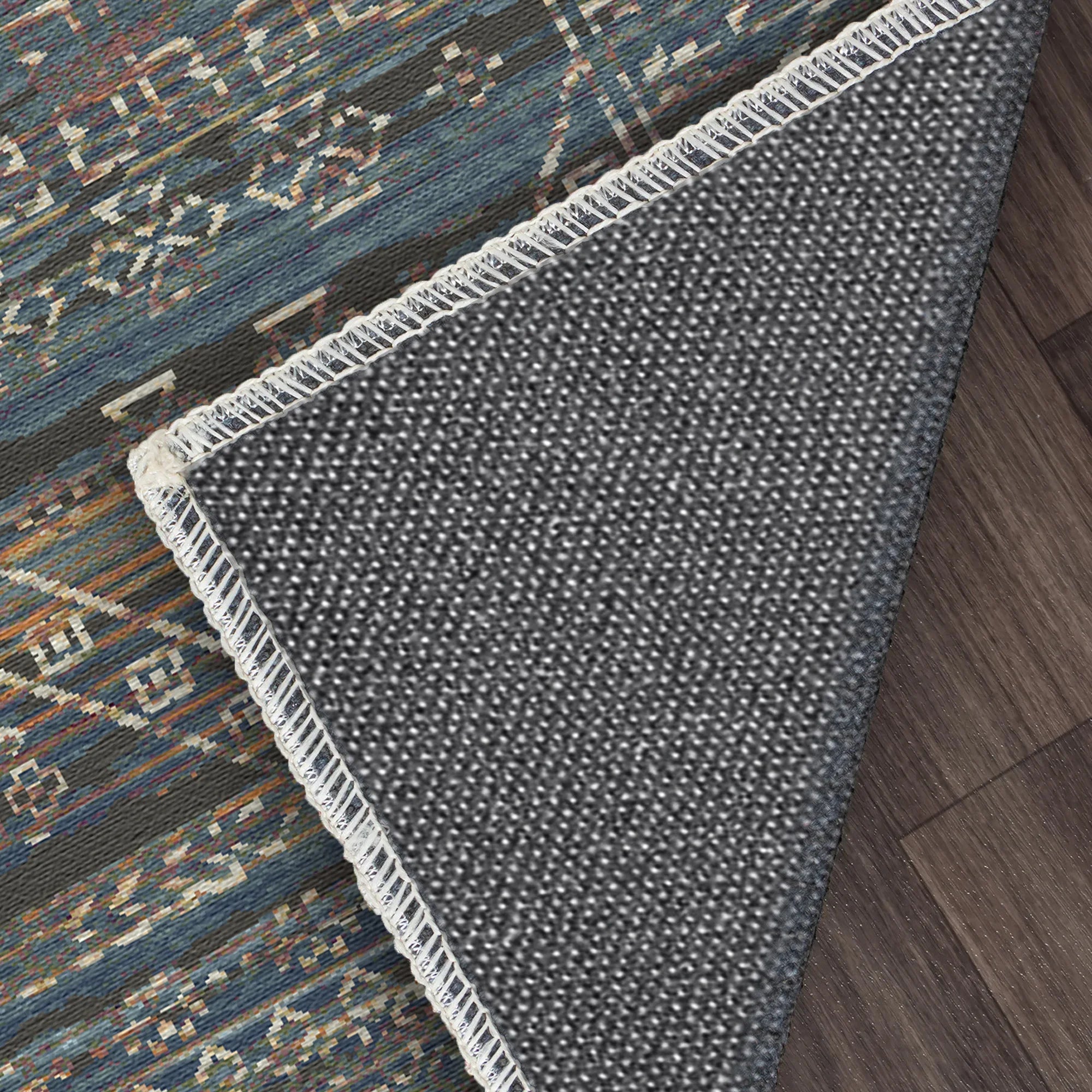 Indigo Oracle Erased Tribal Rug