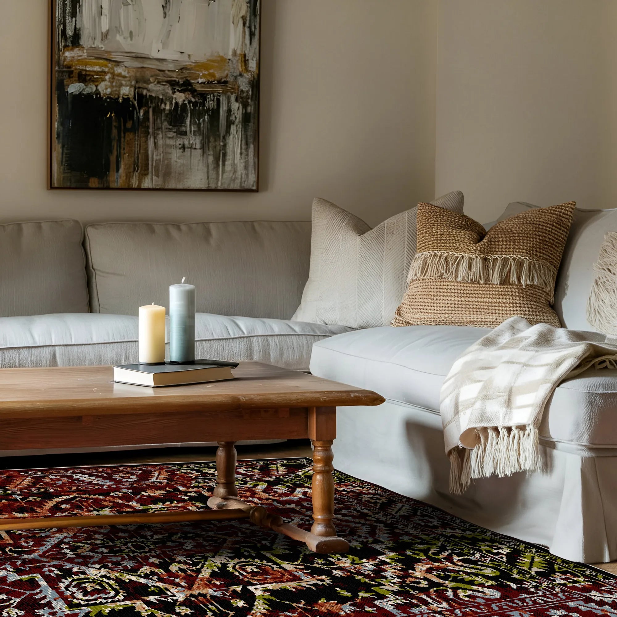 Sparta Garnet Vintage Washable Rug